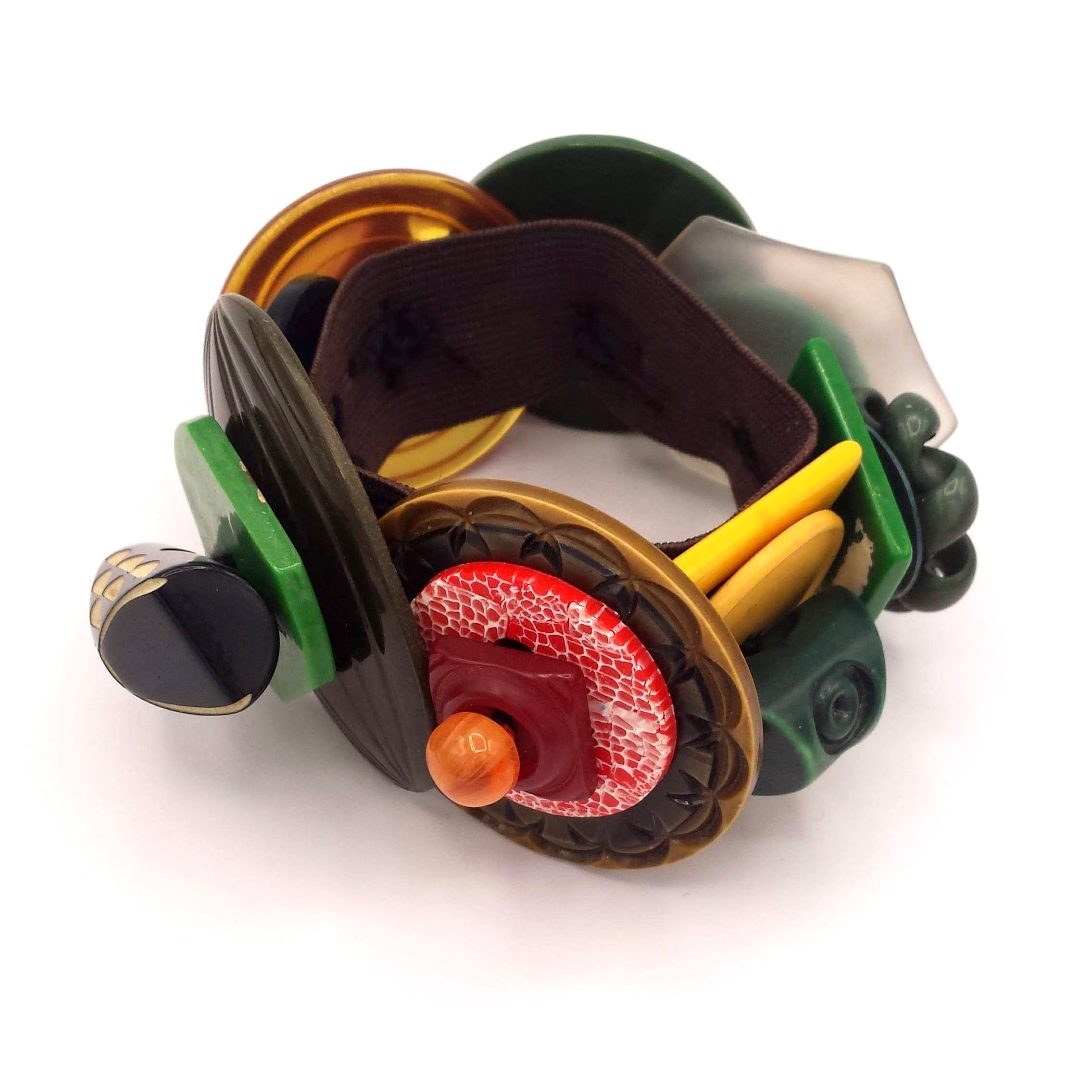 Composition Bracelet (Bakelite, Lucite and Wood)