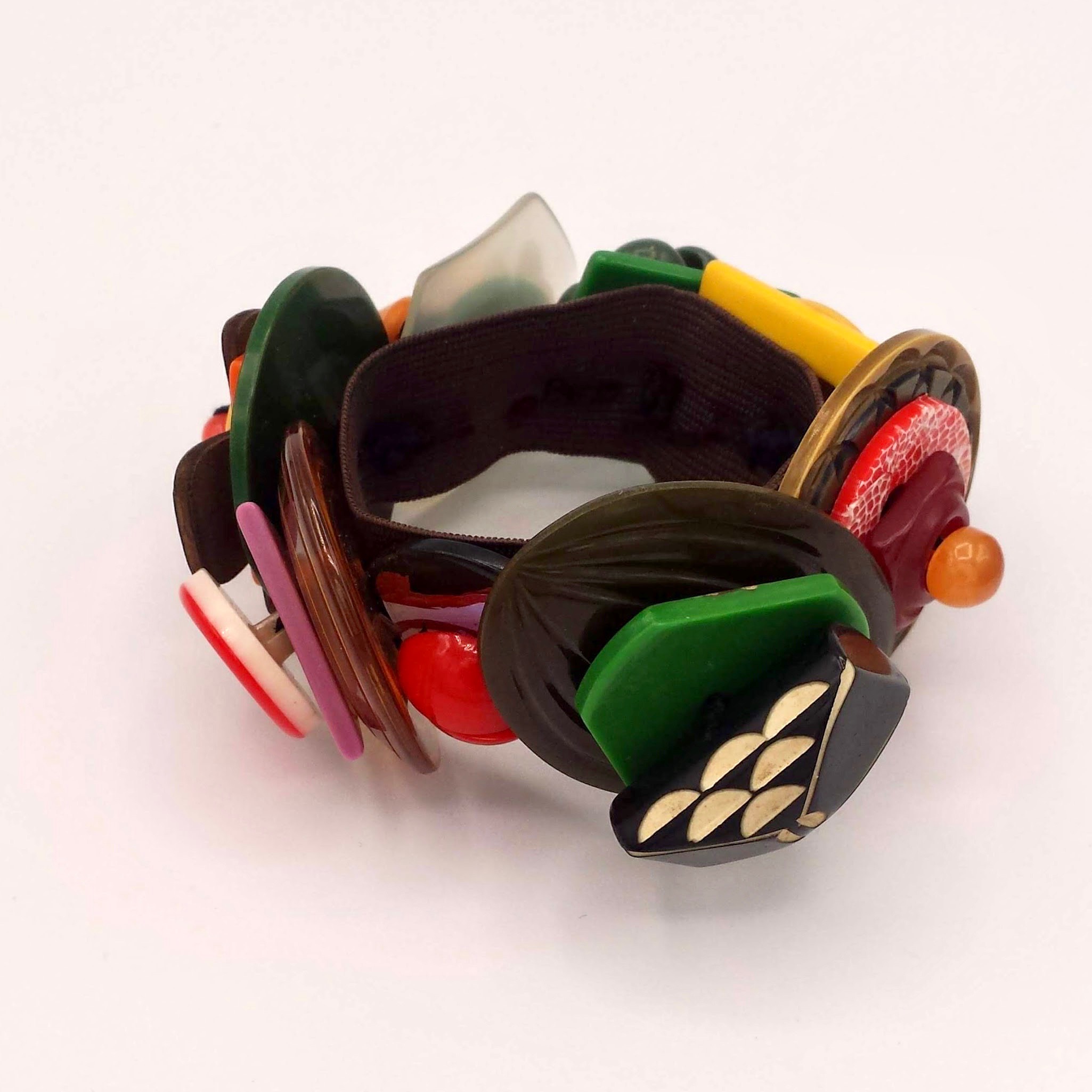Composition Bracelet (Bakelite, Lucite and Wood)
