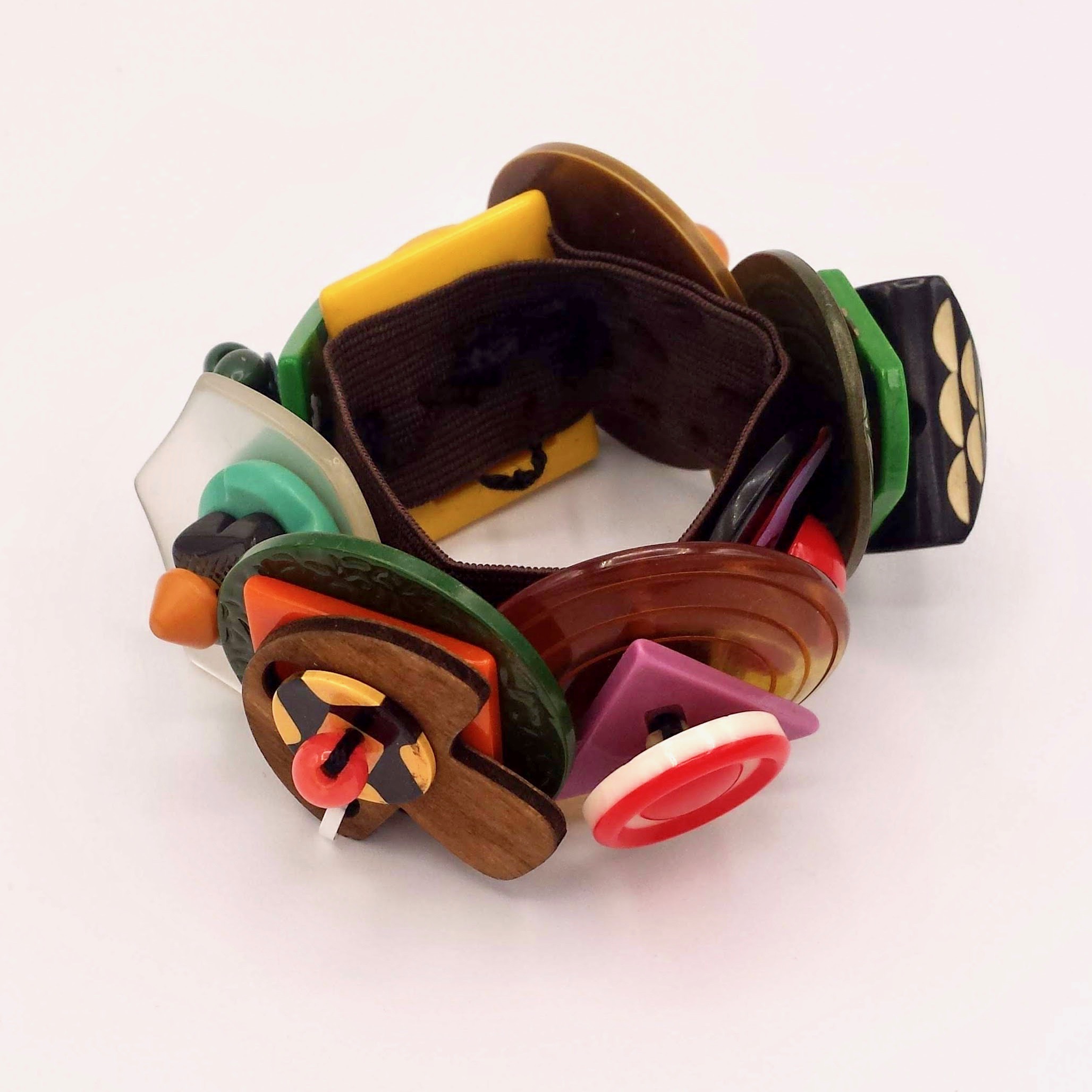 Composition Bracelet (Bakelite, Lucite and Wood)