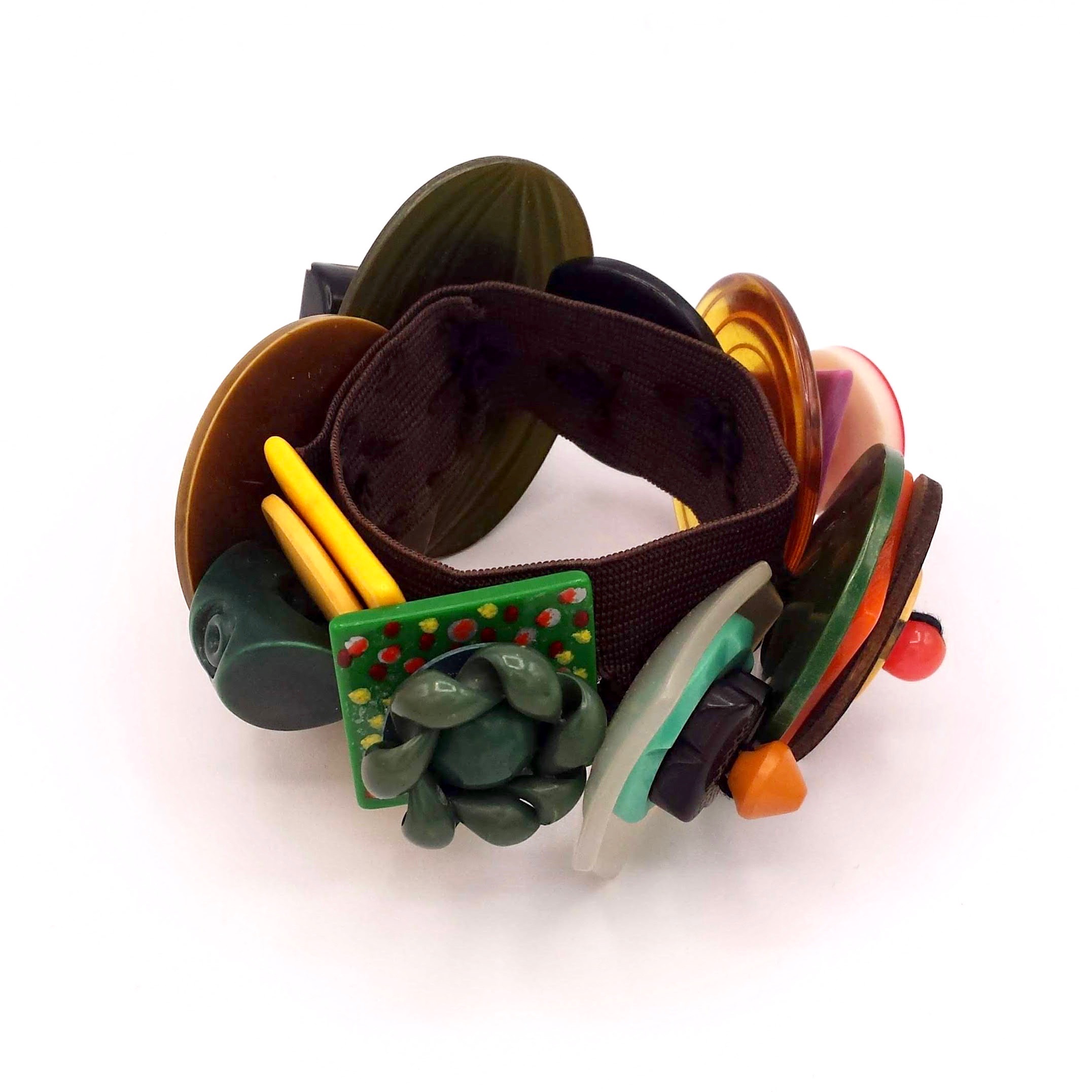 Composition Bracelet (Bakelite, Lucite and Wood)