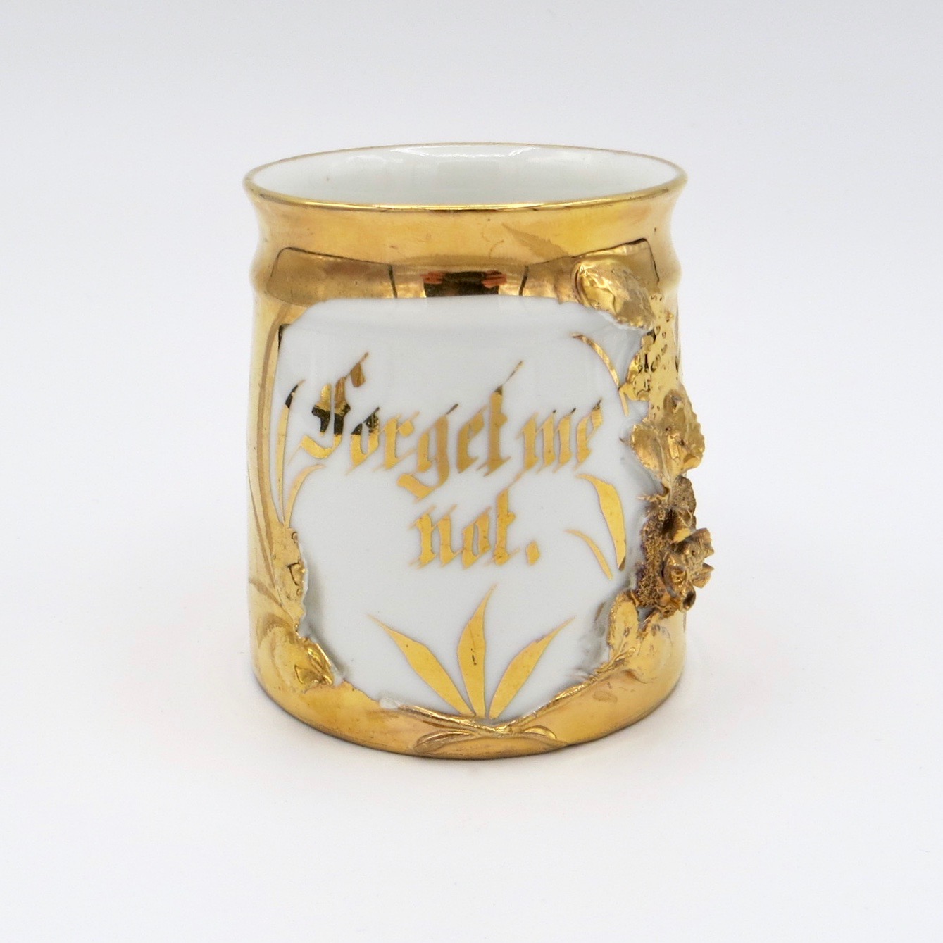 Gold & White "Forget Me Not" Mug