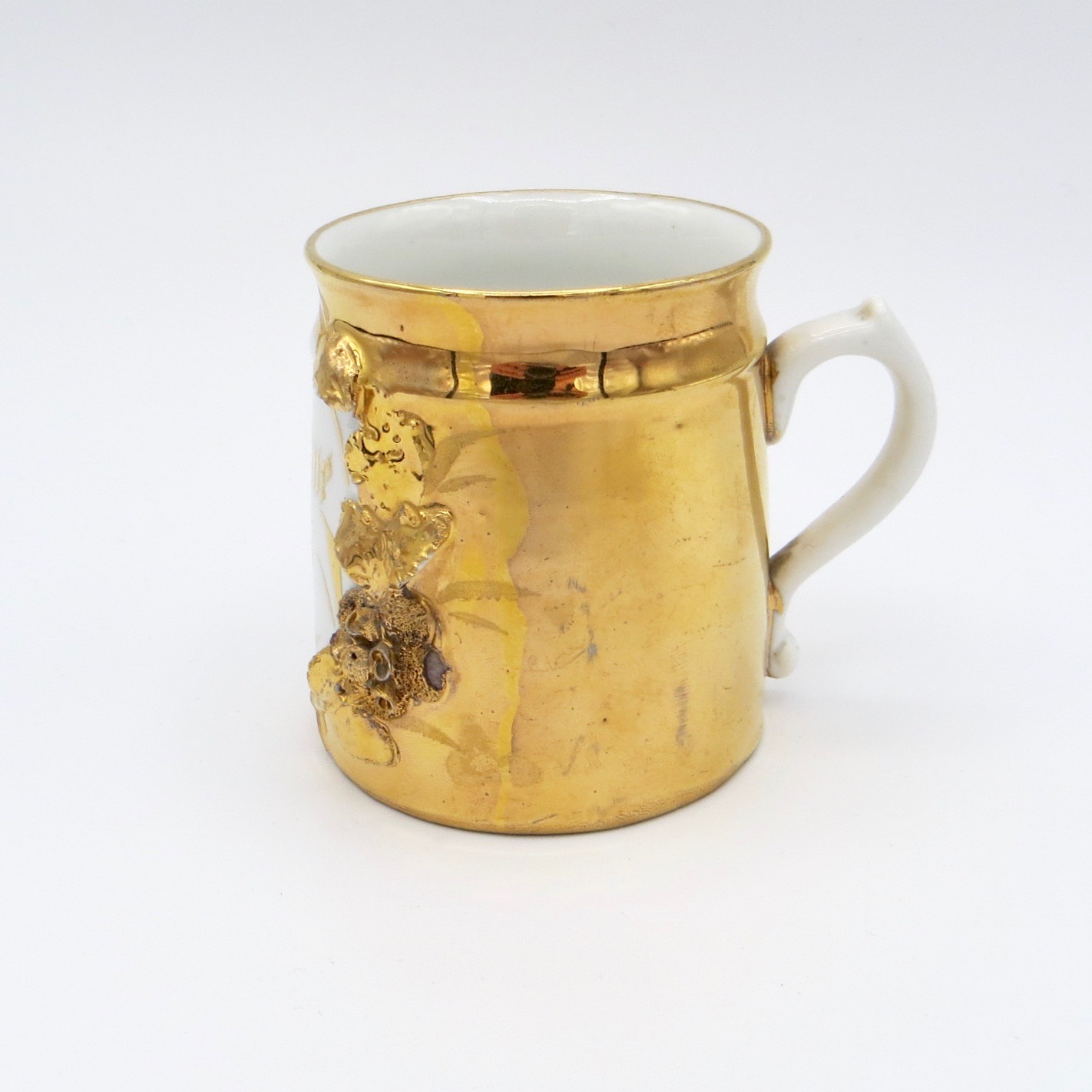 Gold & White "Forget Me Not" Mug