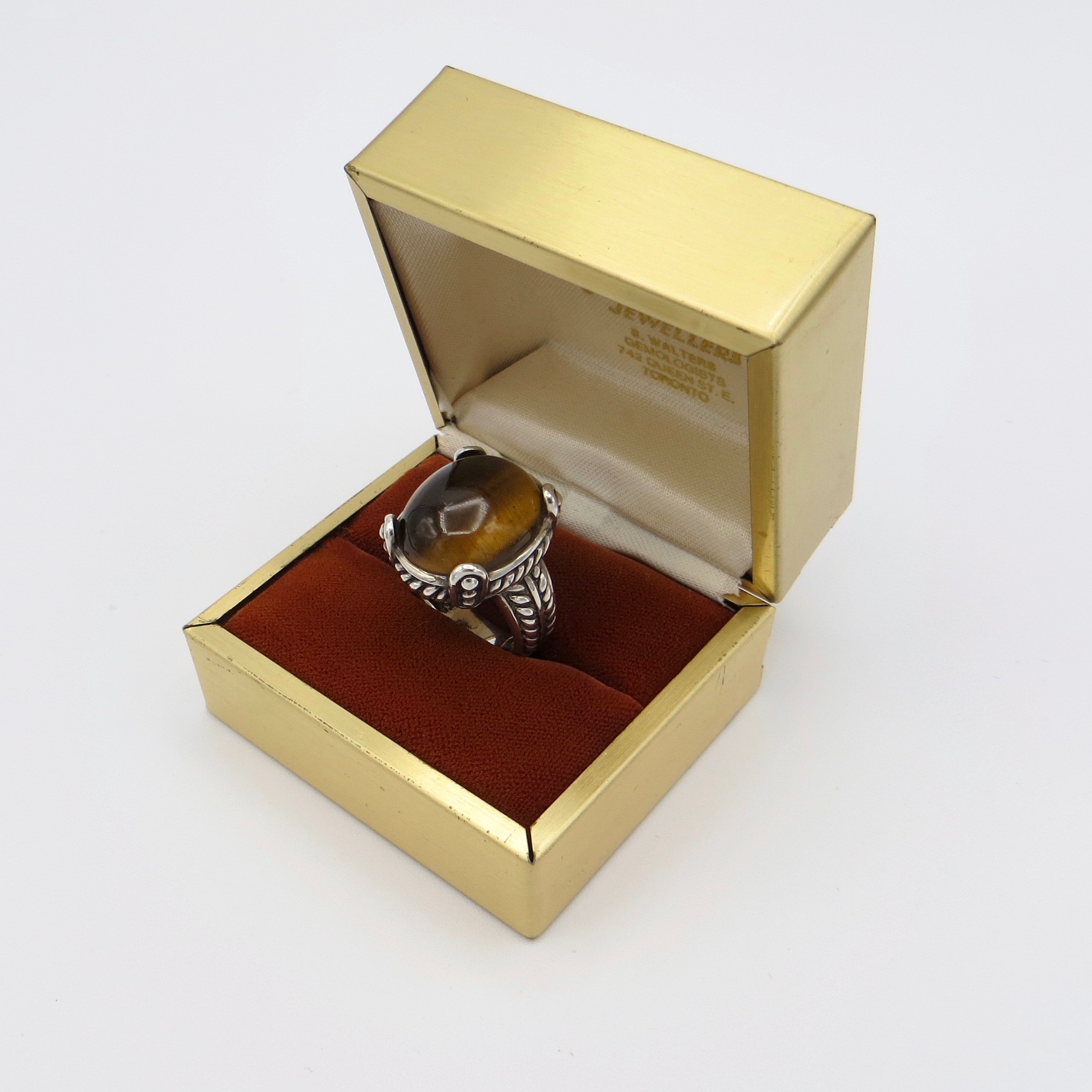 Silver Tiger's Eye Ring