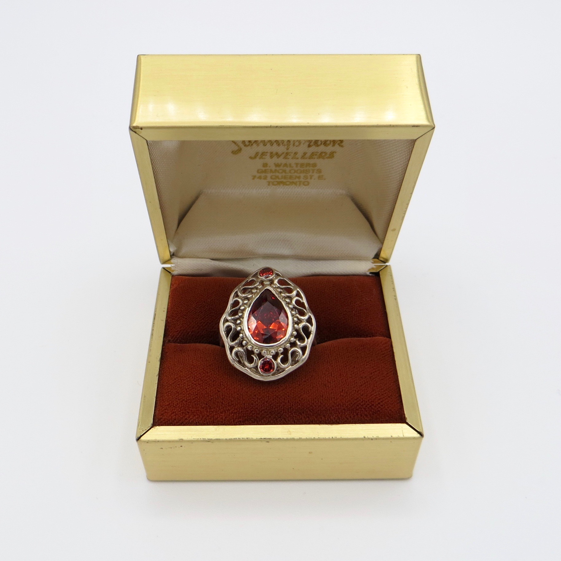 Silver & Garnet Ring