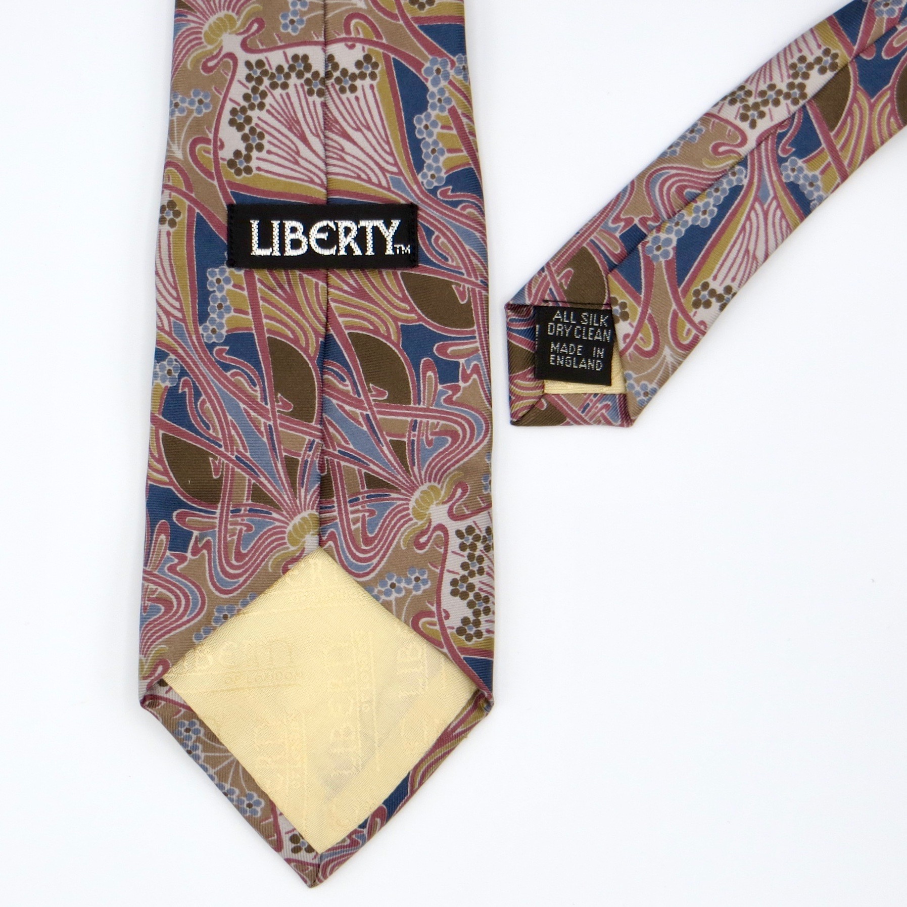 Beige, Blue & Pink Liberty Tie