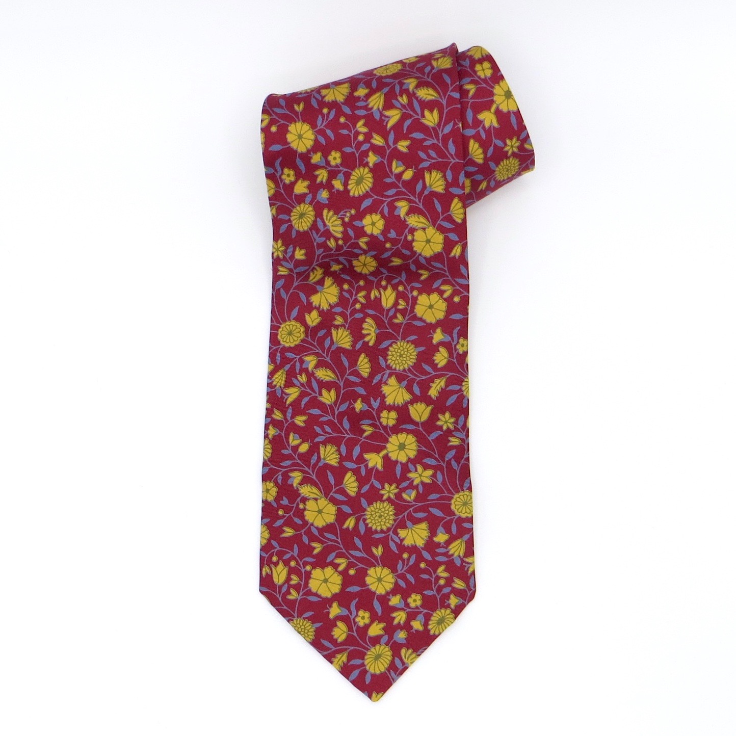 Red & Yellow Floral Liberty Tie