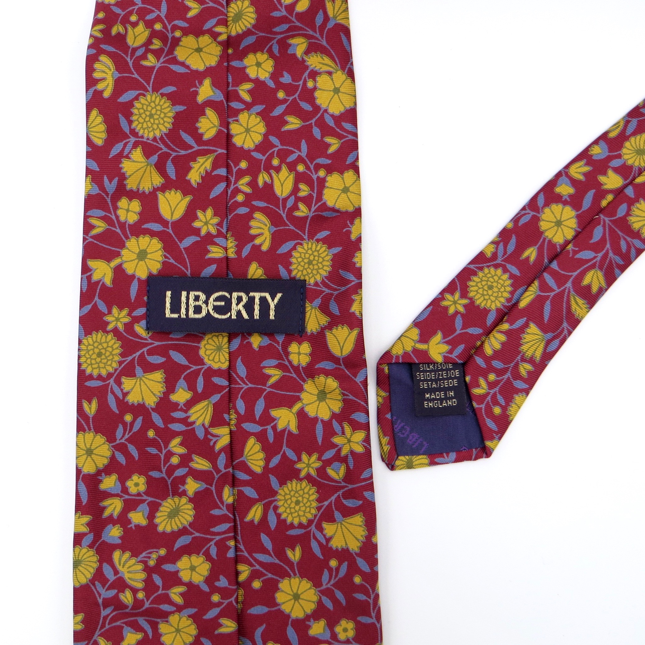 Red & Yellow Floral Liberty Tie