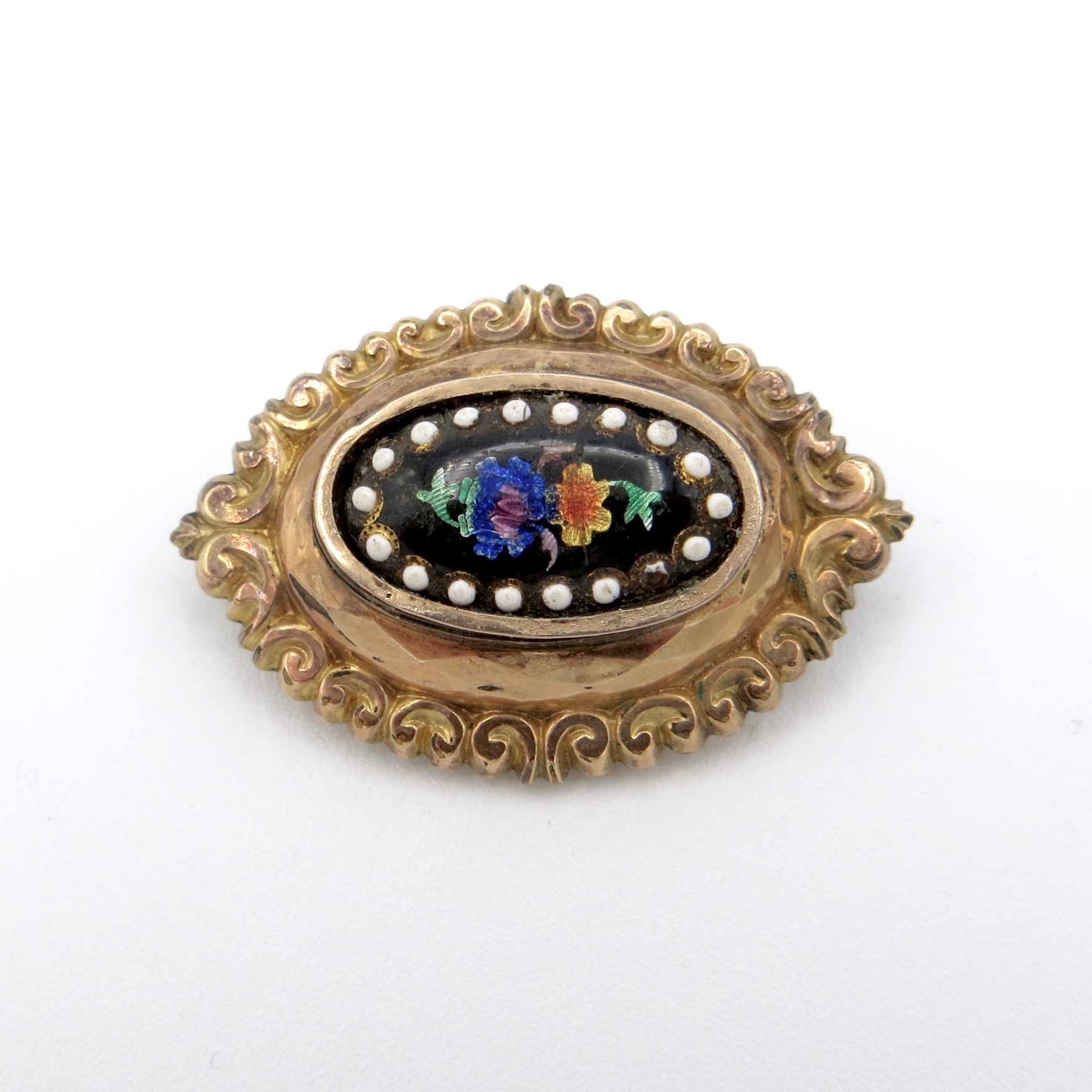 Floral Enamel Brooch