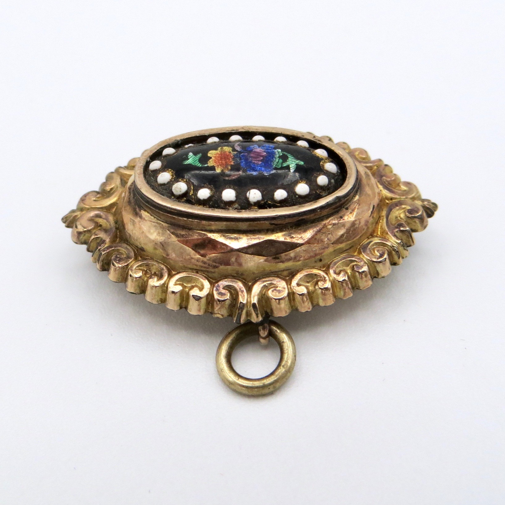 Floral Enamel Brooch