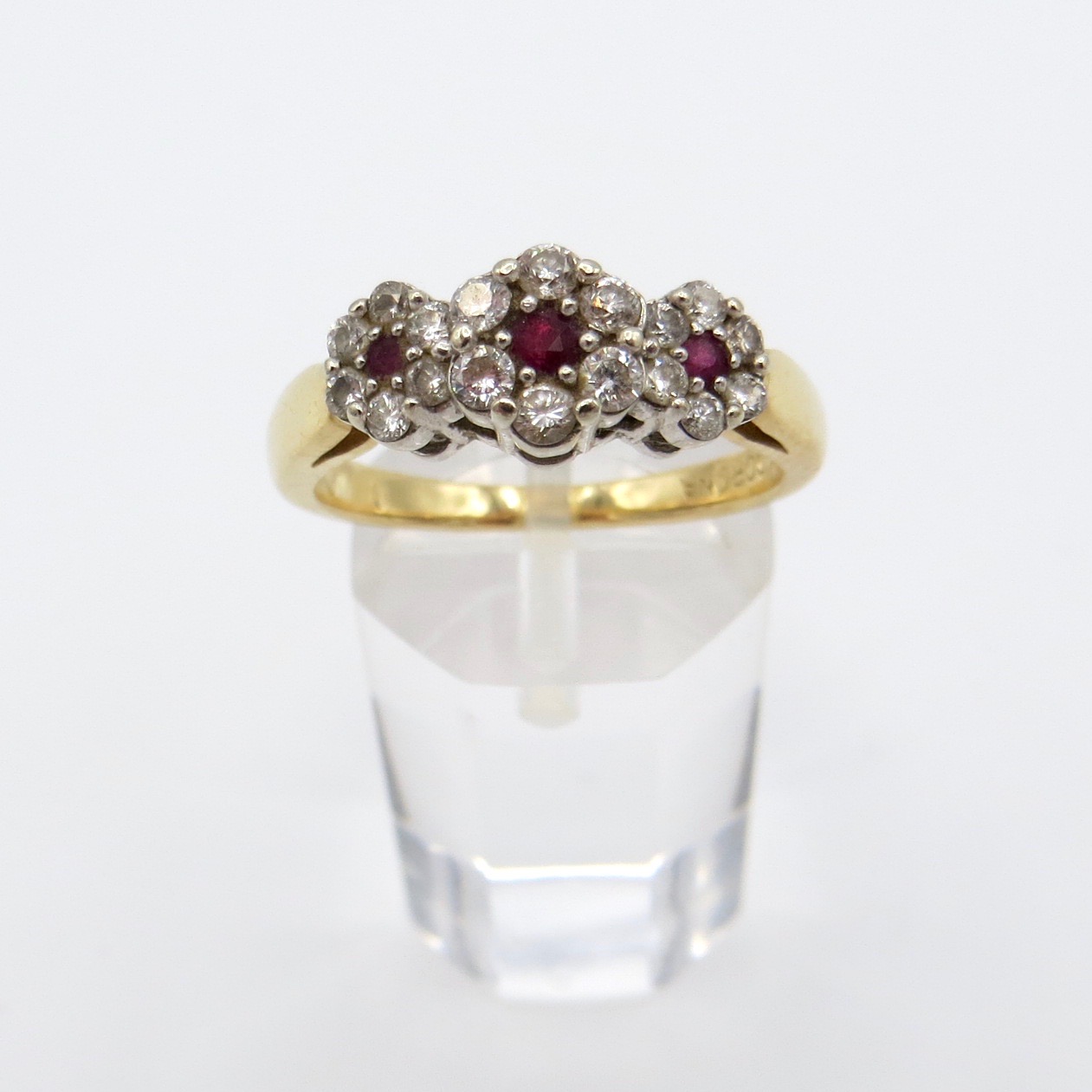 Ruby & Diamond Floral Ring