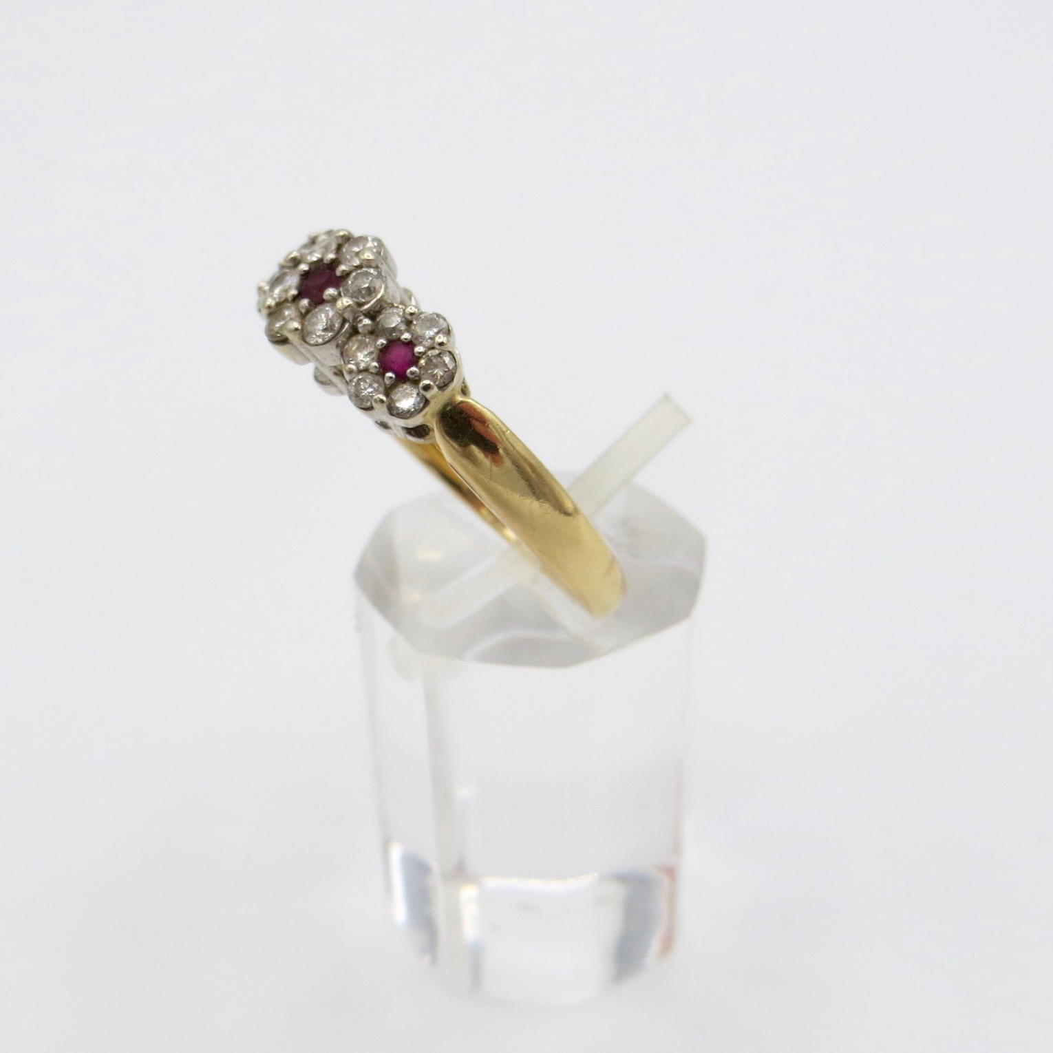 Ruby & Diamond Floral Ring