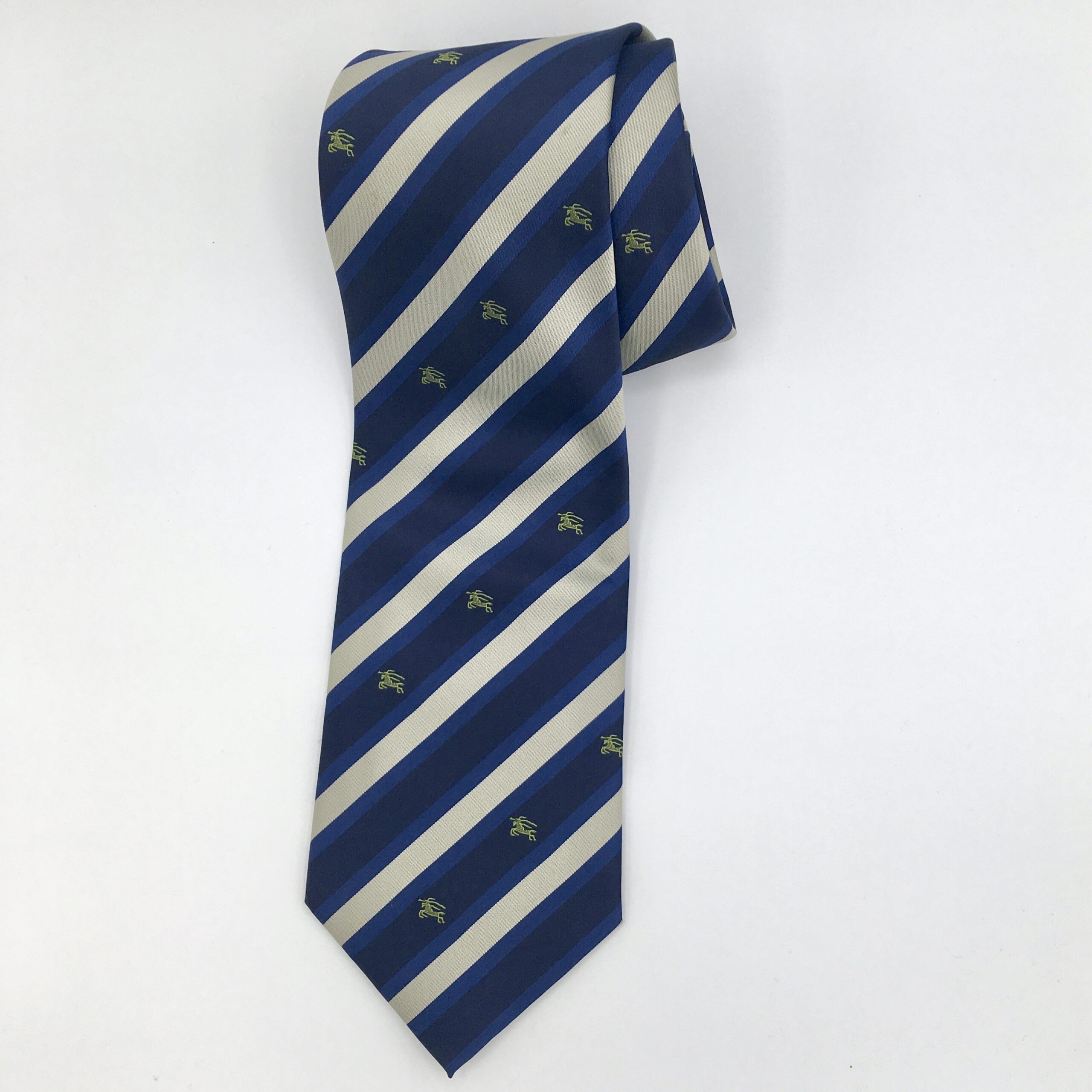 Blue Striped Burberry Tie