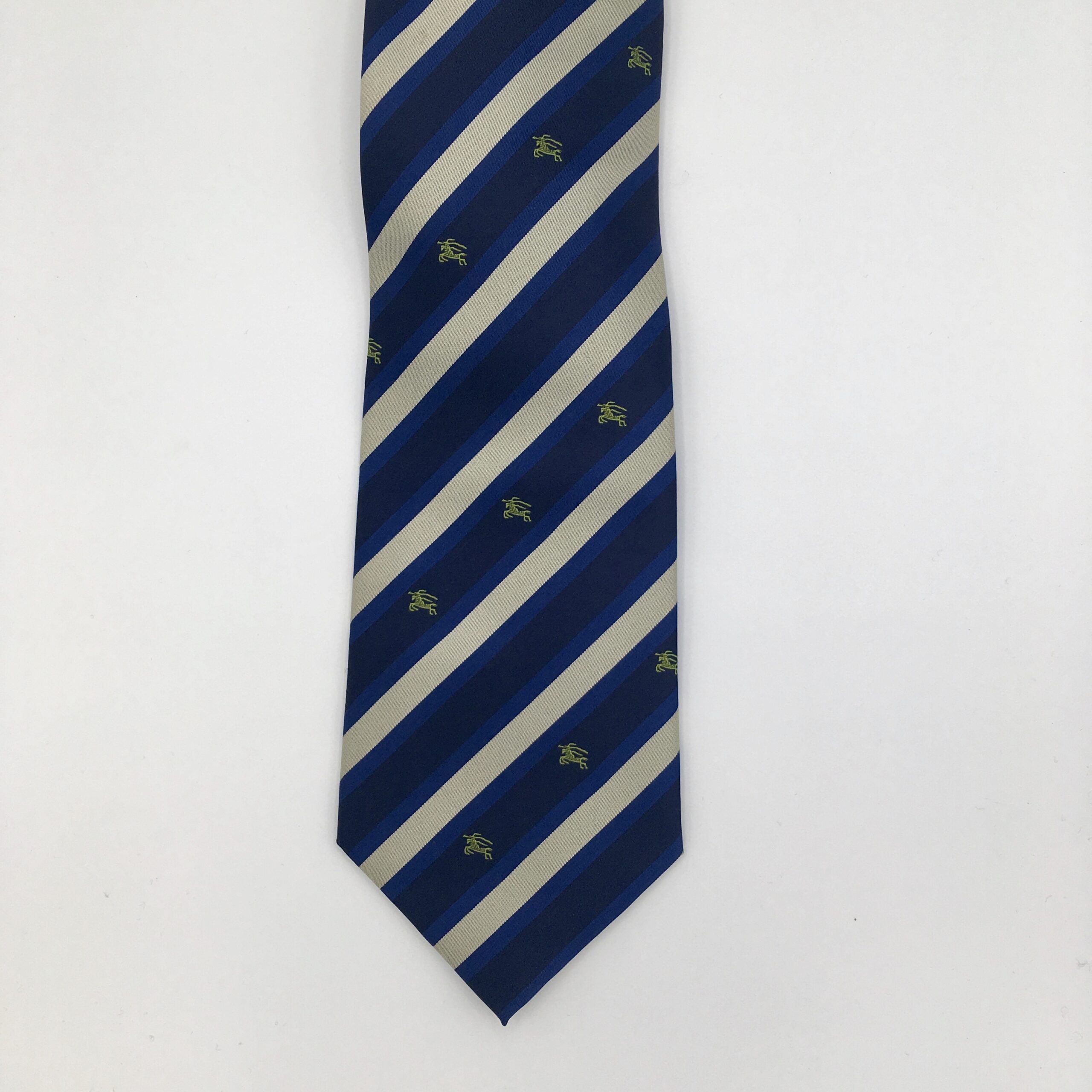 Blue Striped Burberry Tie