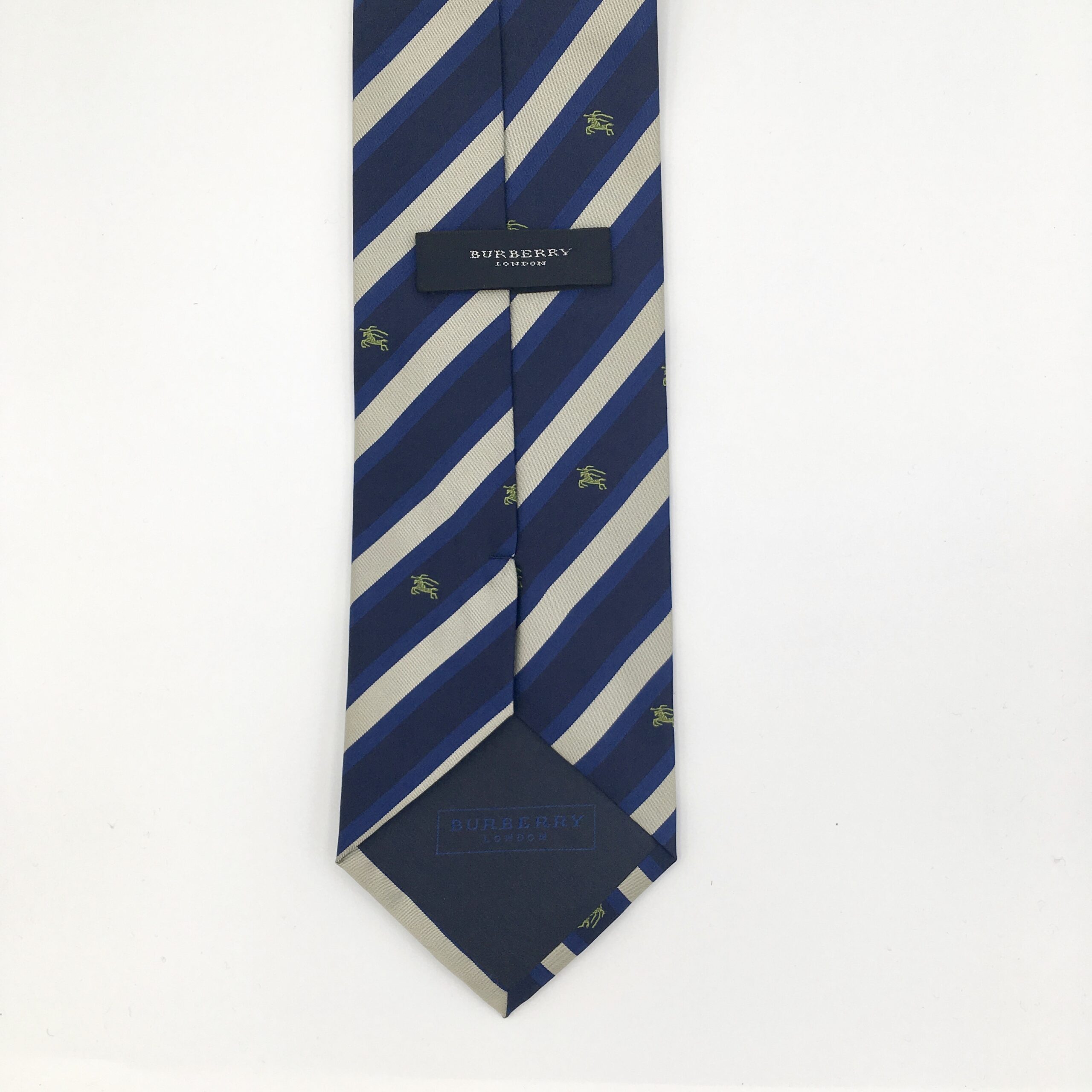 Blue Striped Burberry Tie