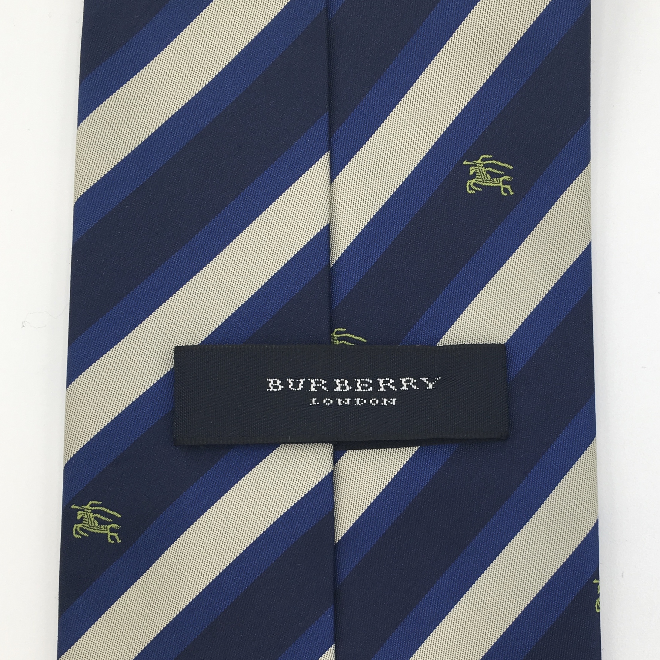 Blue Striped Burberry Tie