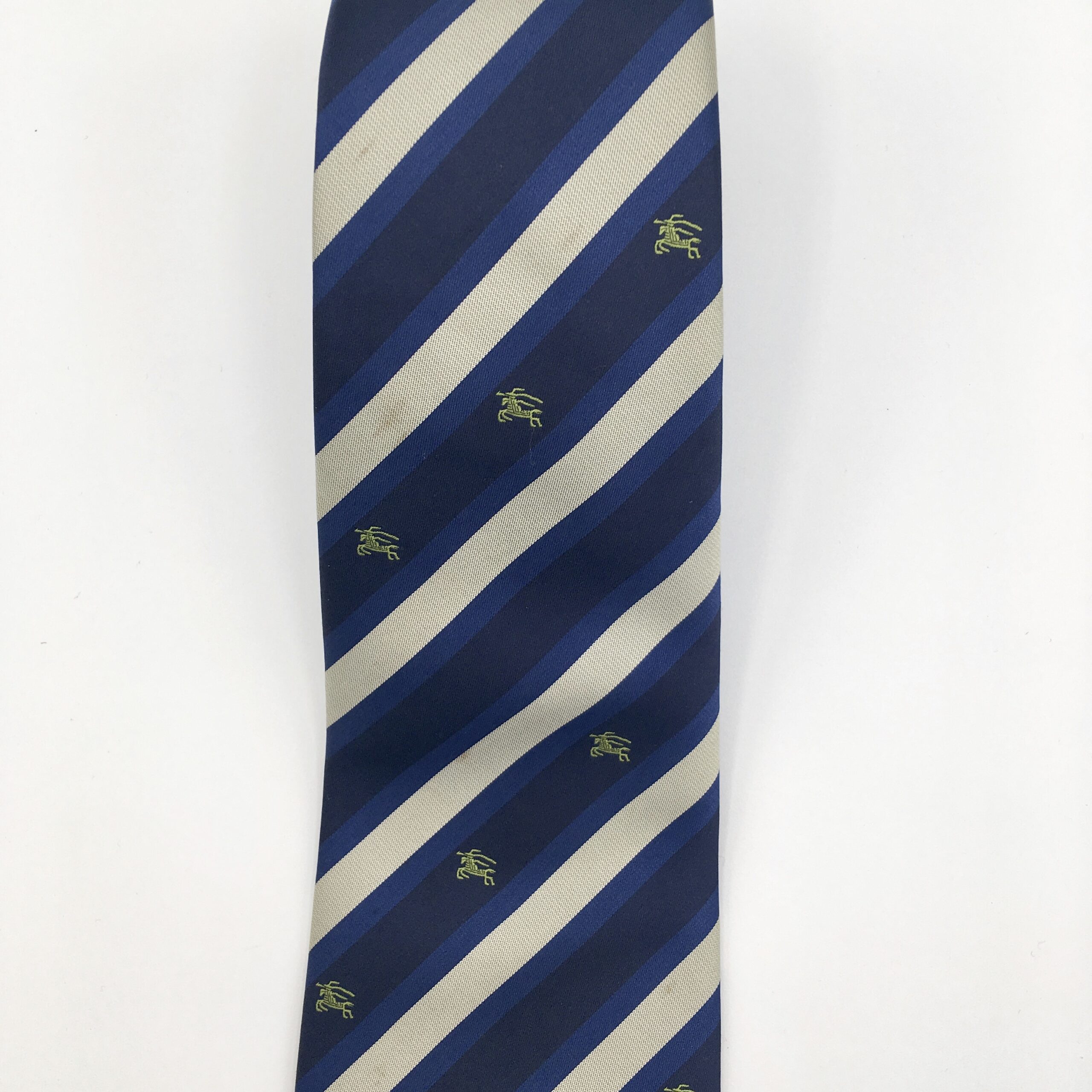 Blue Striped Burberry Tie