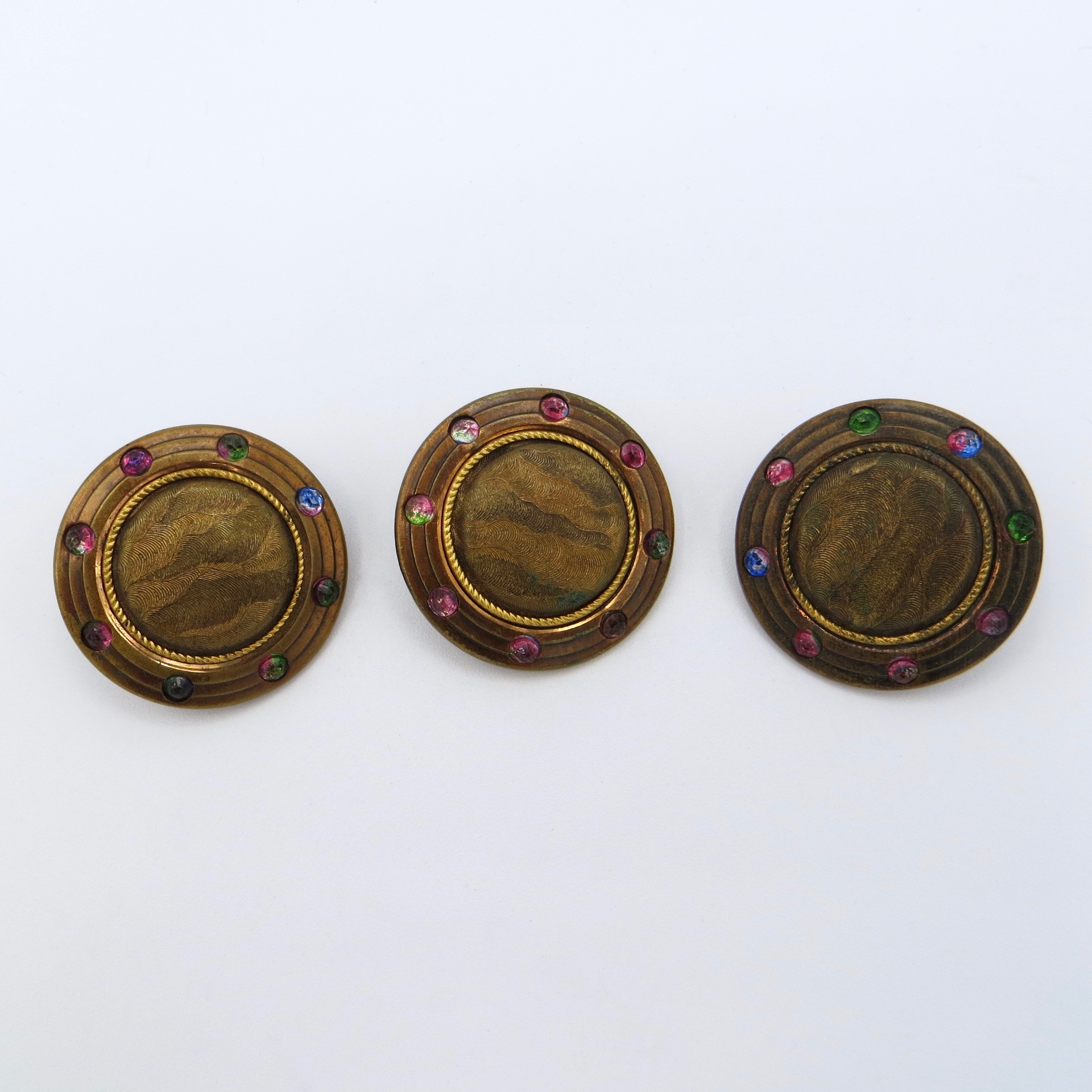 Three Rhinestone Buttons