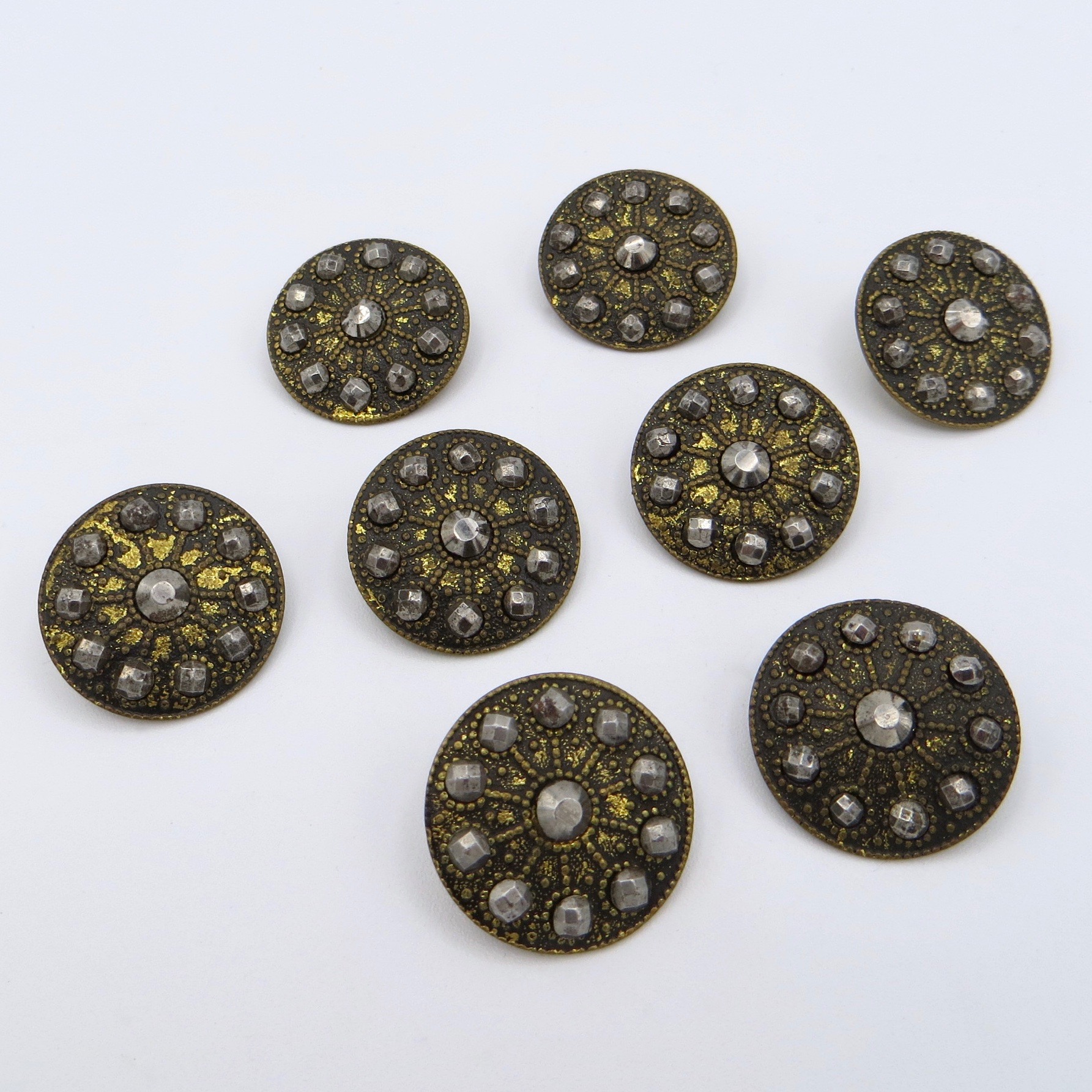 Eight Cut Steel Buttons