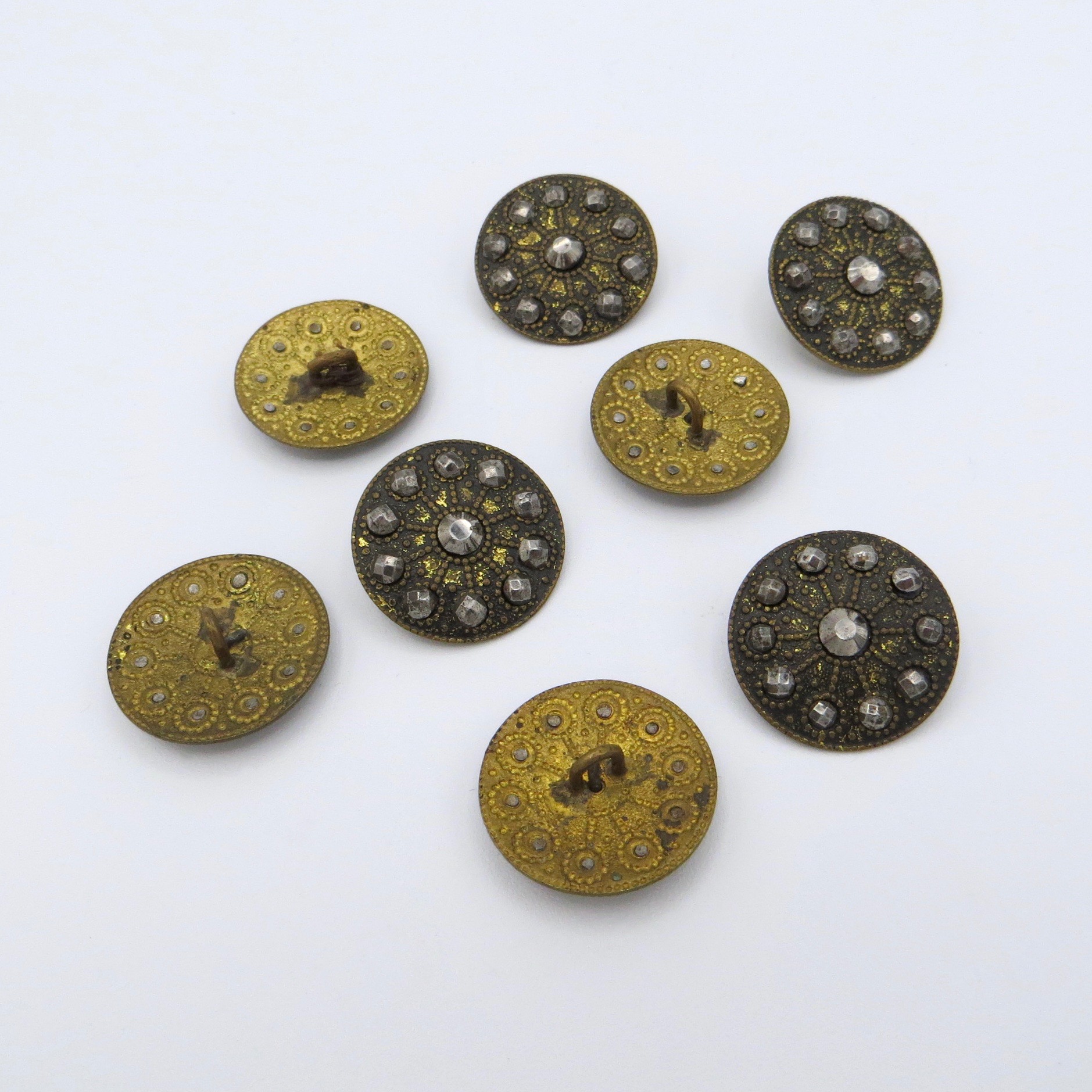 Eight Cut Steel Buttons