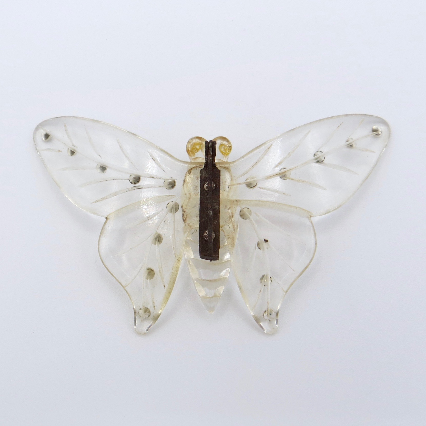 Lucite Moth Brooch