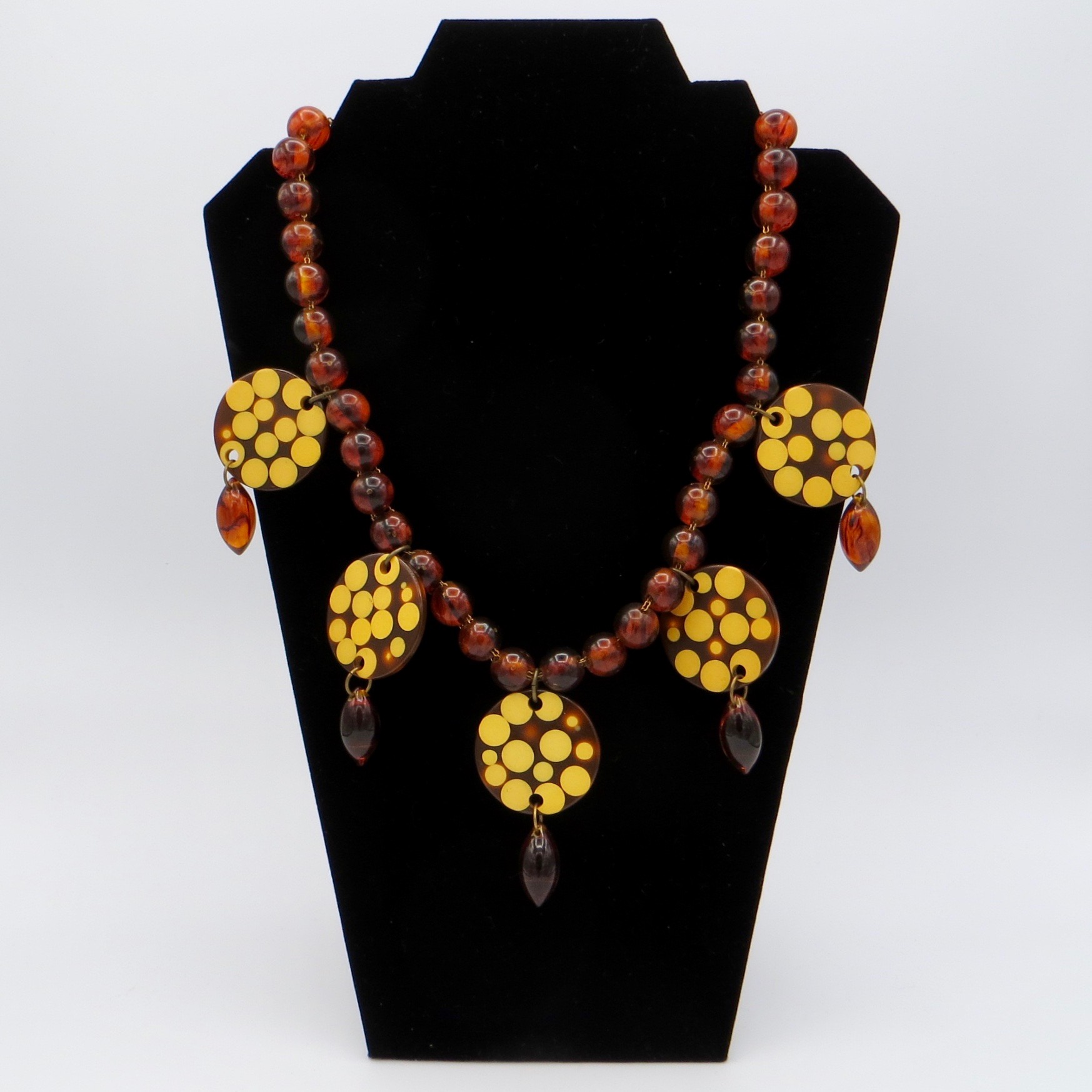 Bakelite Dot Necklace