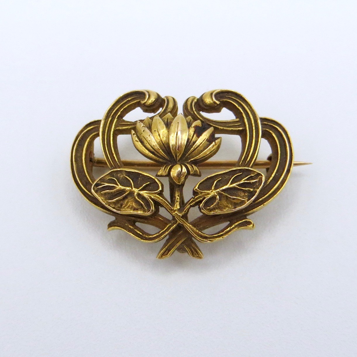 Art Nouveau-Style Lily Watch Pin