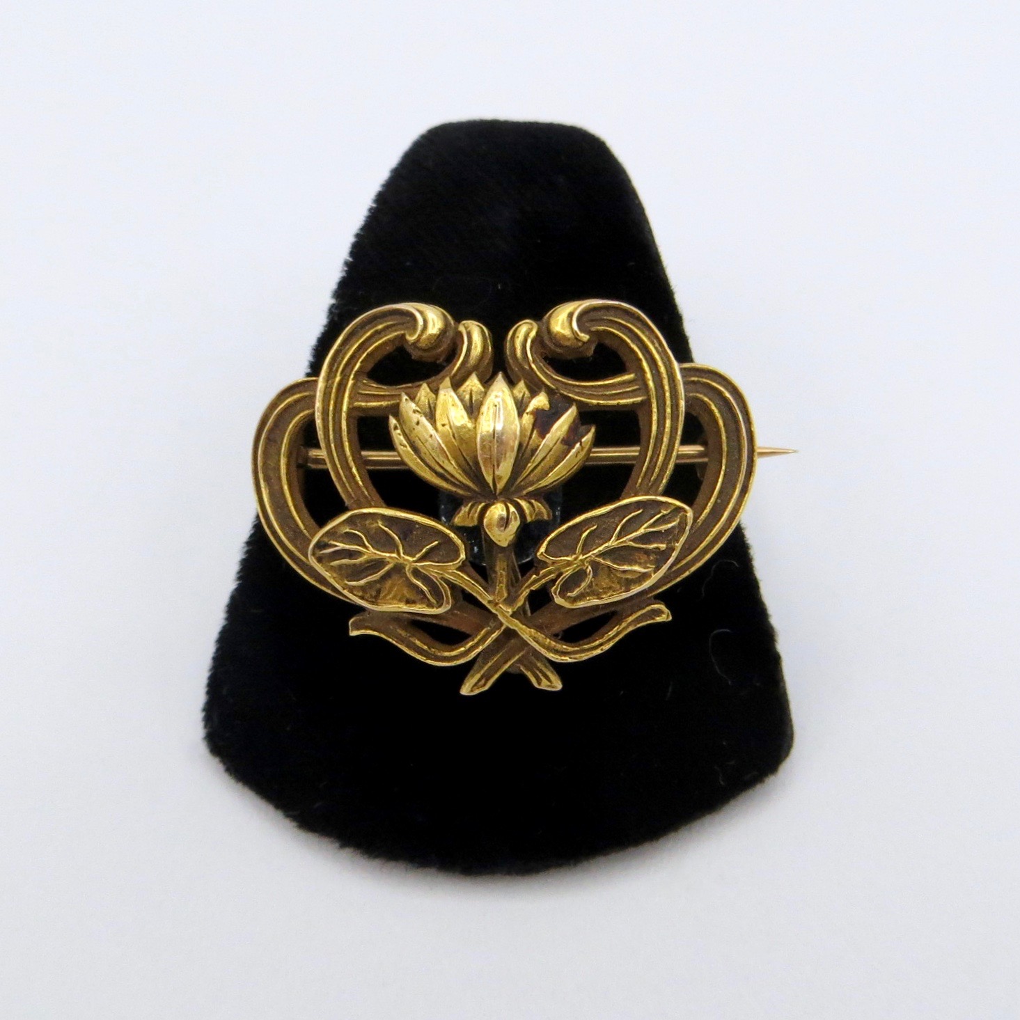 Art Nouveau-Style Lily Watch Pin