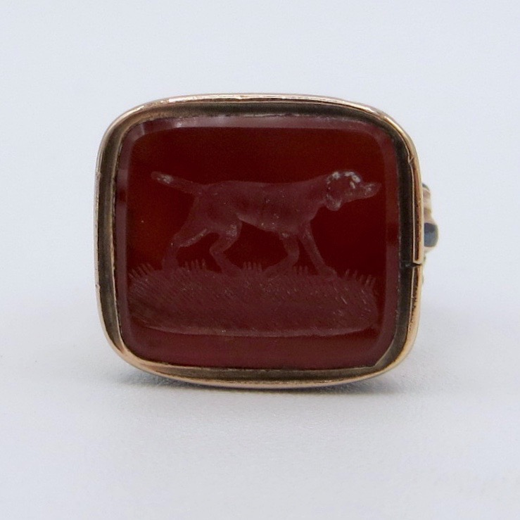 Carnelian Dog Watch Fob