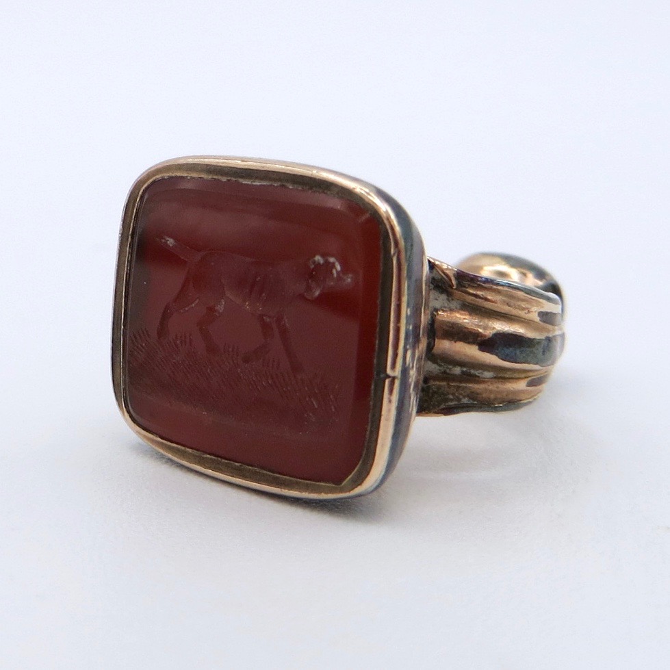 Carnelian Dog Watch Fob