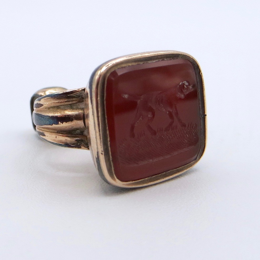 Carnelian Dog Watch Fob