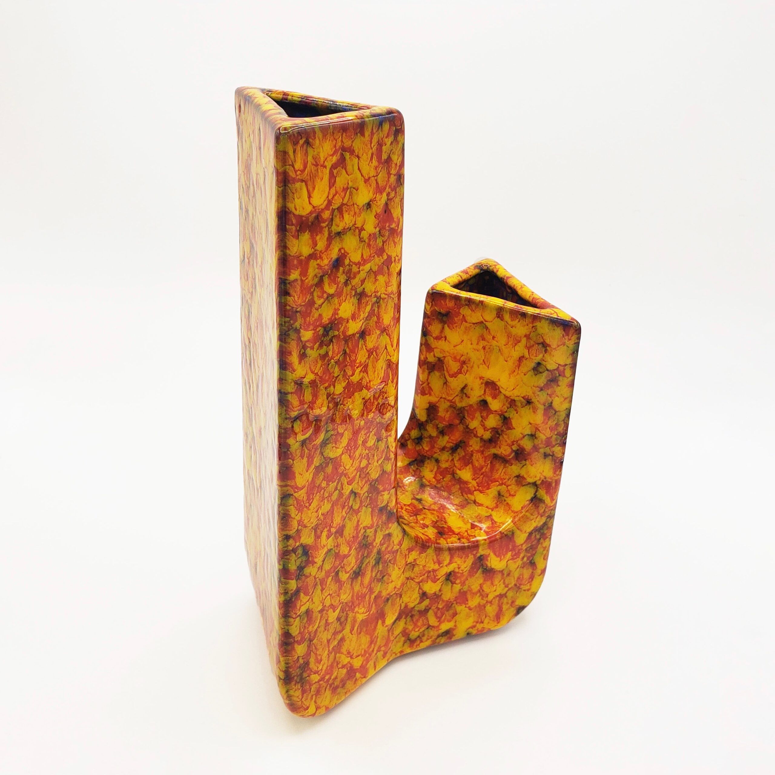 Orange Speckle Ceramic Vase