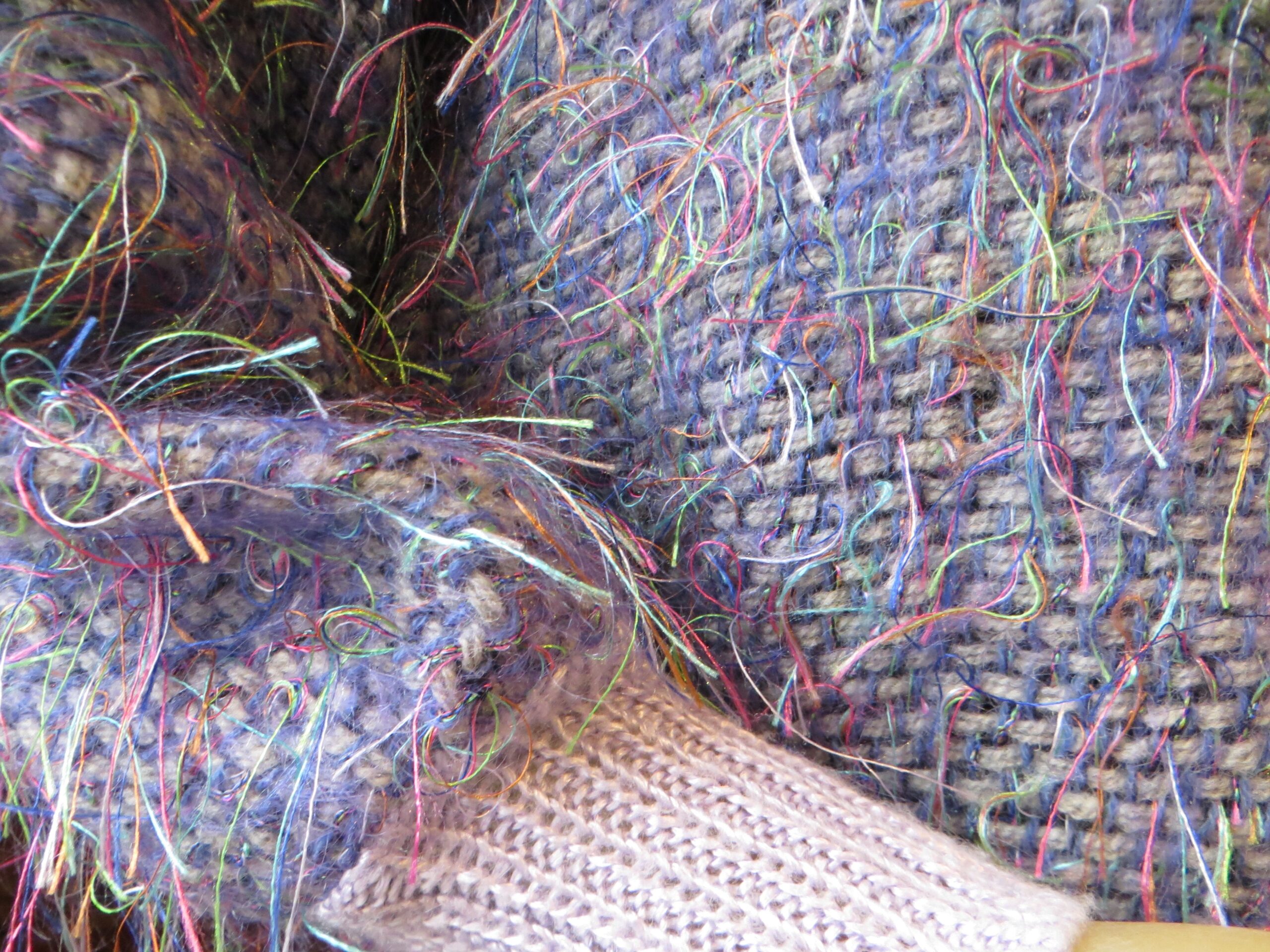 Mauve & Neon Thread Sweater