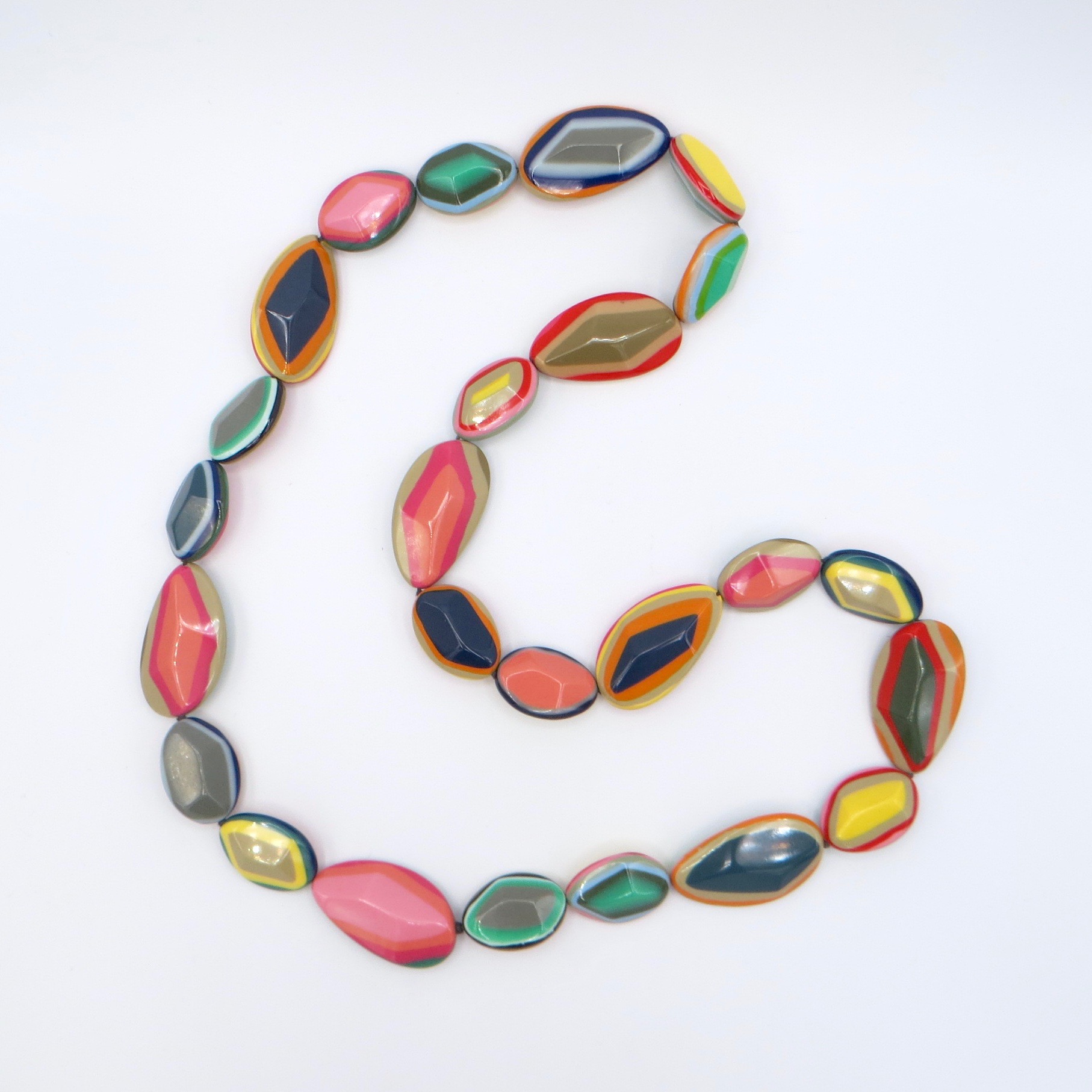 Marion Godart Layered Resin Necklace - Pastel