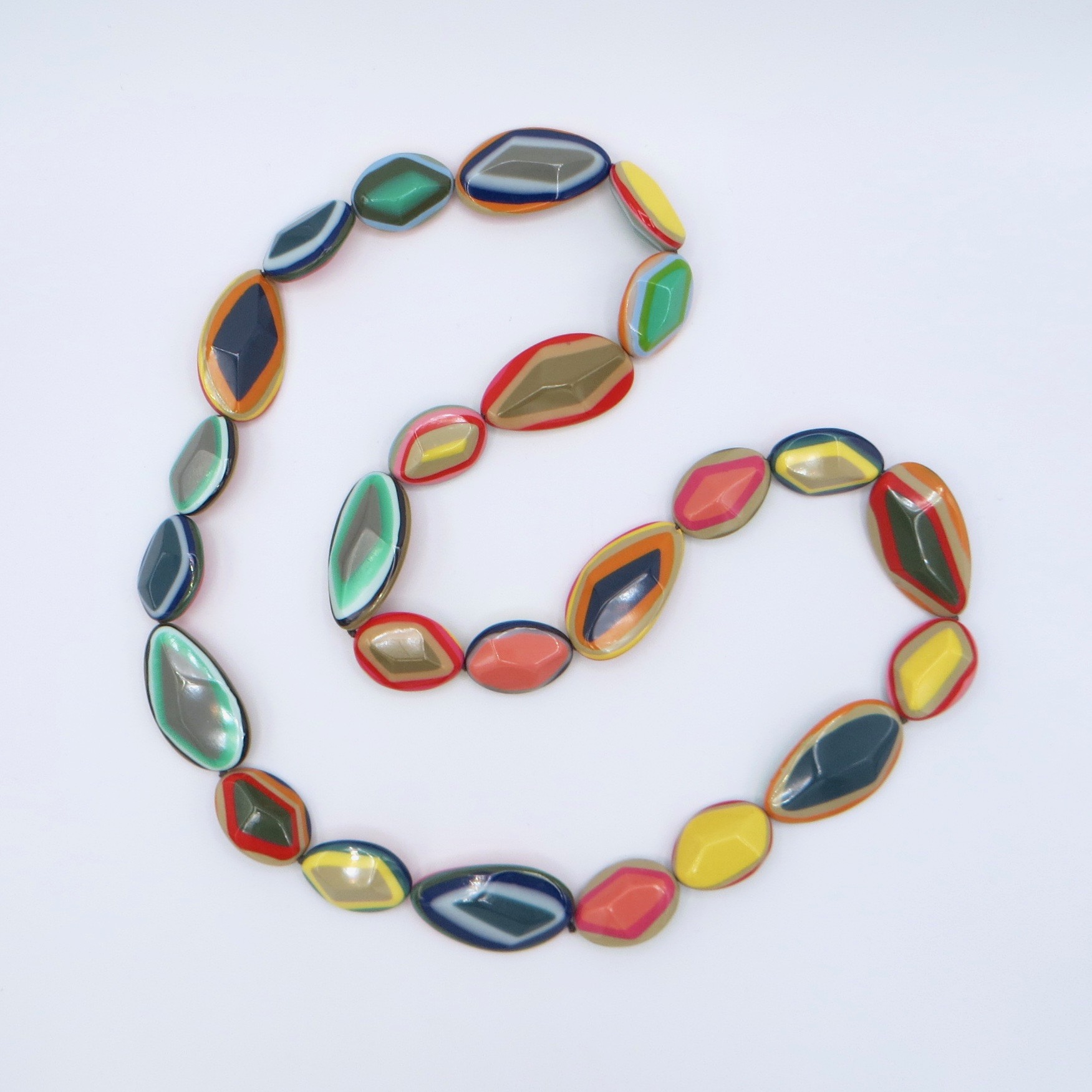 Marion Godart Layered Resin Necklace - Pastel