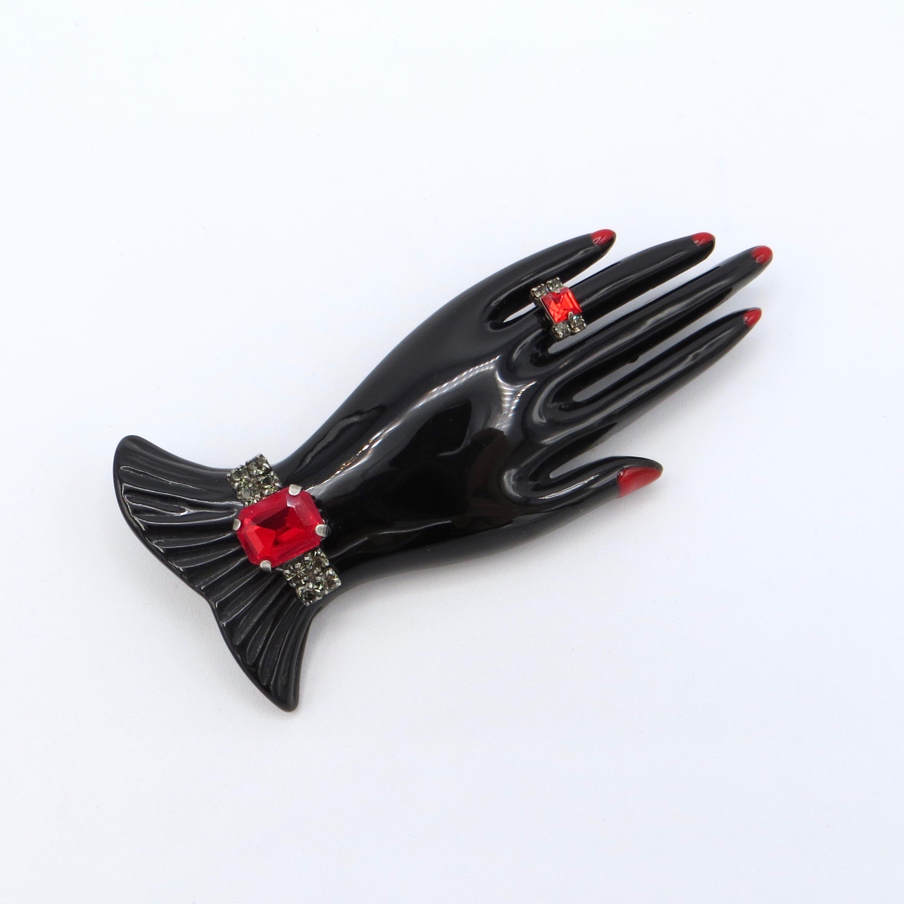 Marion Godart Jewelled Hand Brooch