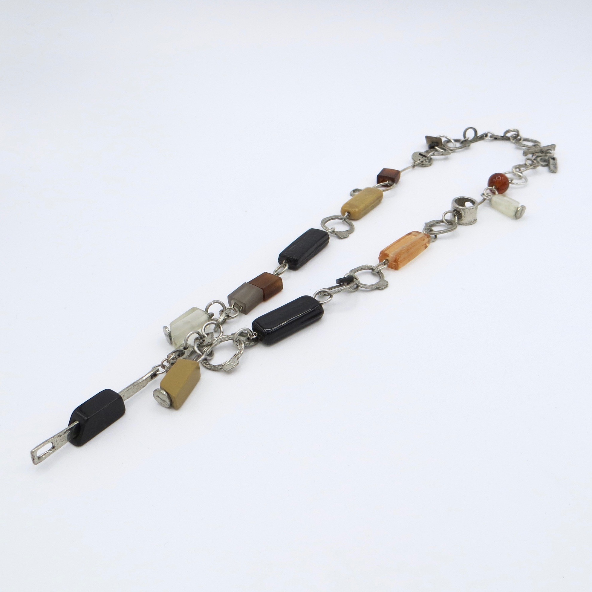 Anne-Marie Chagnon Pewter & Acrylic Necklace
