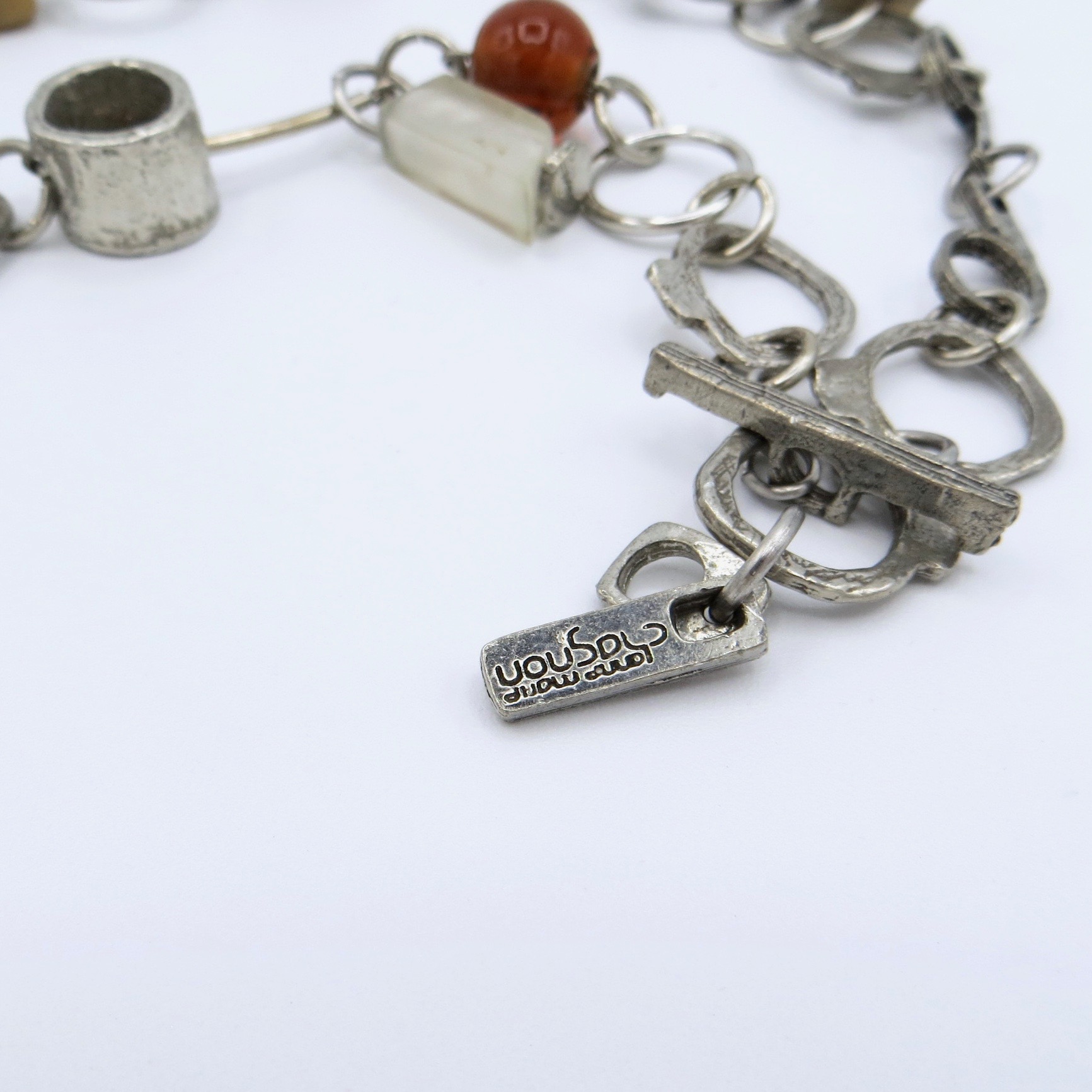 Anne-Marie Chagnon Pewter & Acrylic Necklace