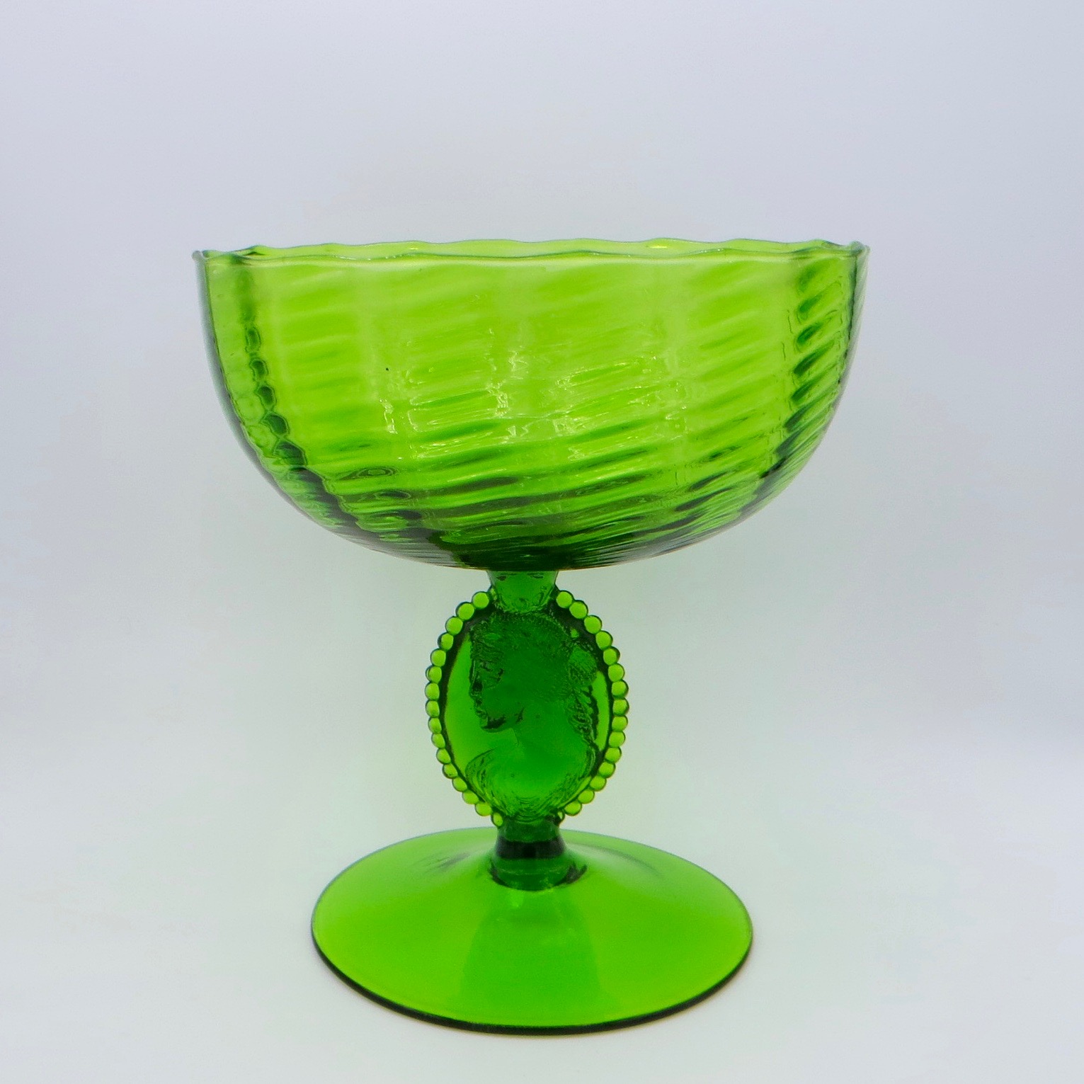 Green Glass Comport