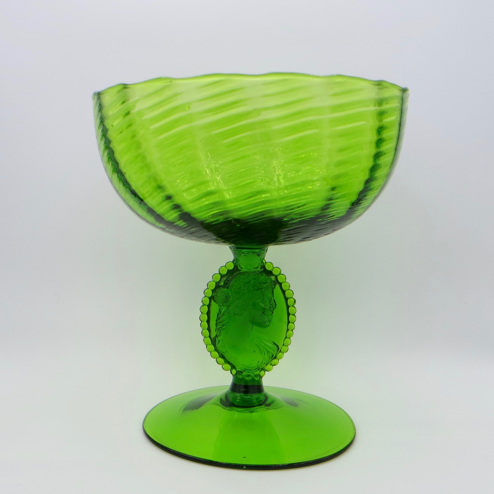 Green Glass Comport