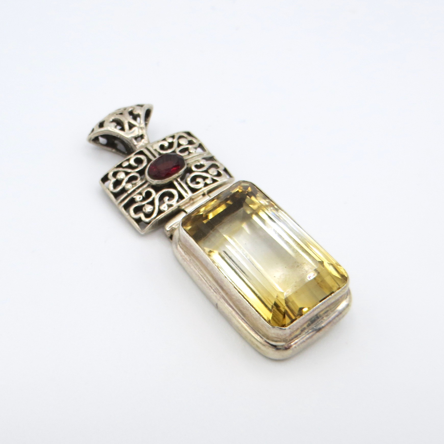 Citrine & Garnet Pendant