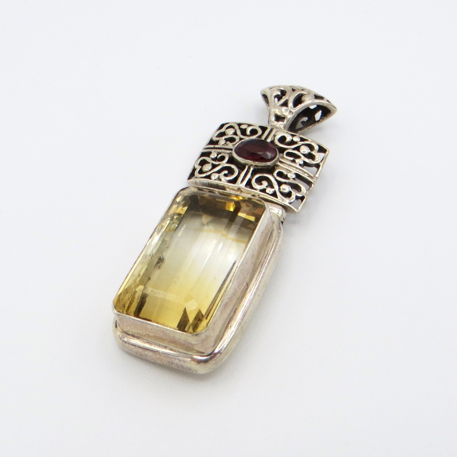 Citrine & Garnet Pendant