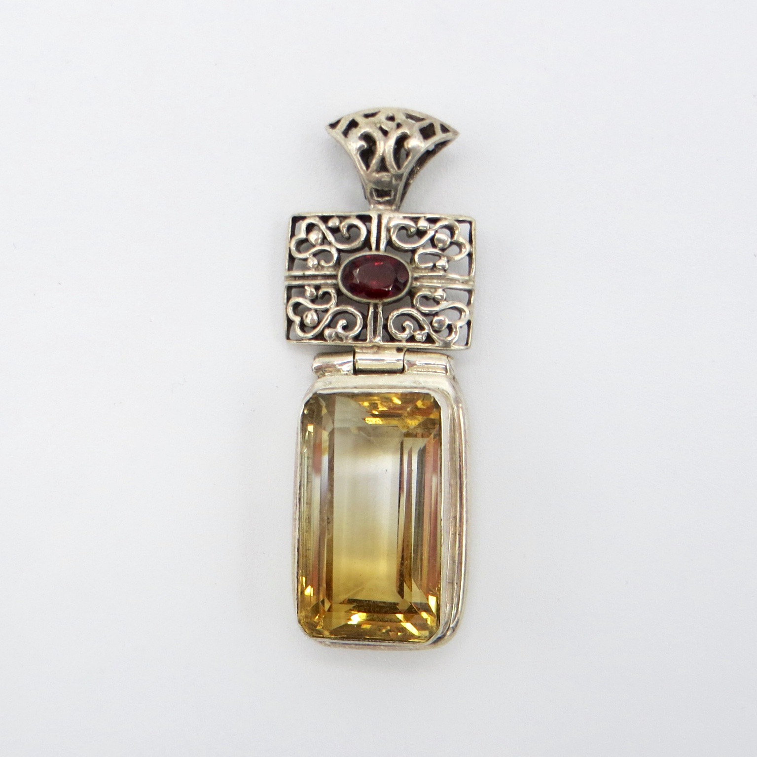 Citrine & Garnet Pendant