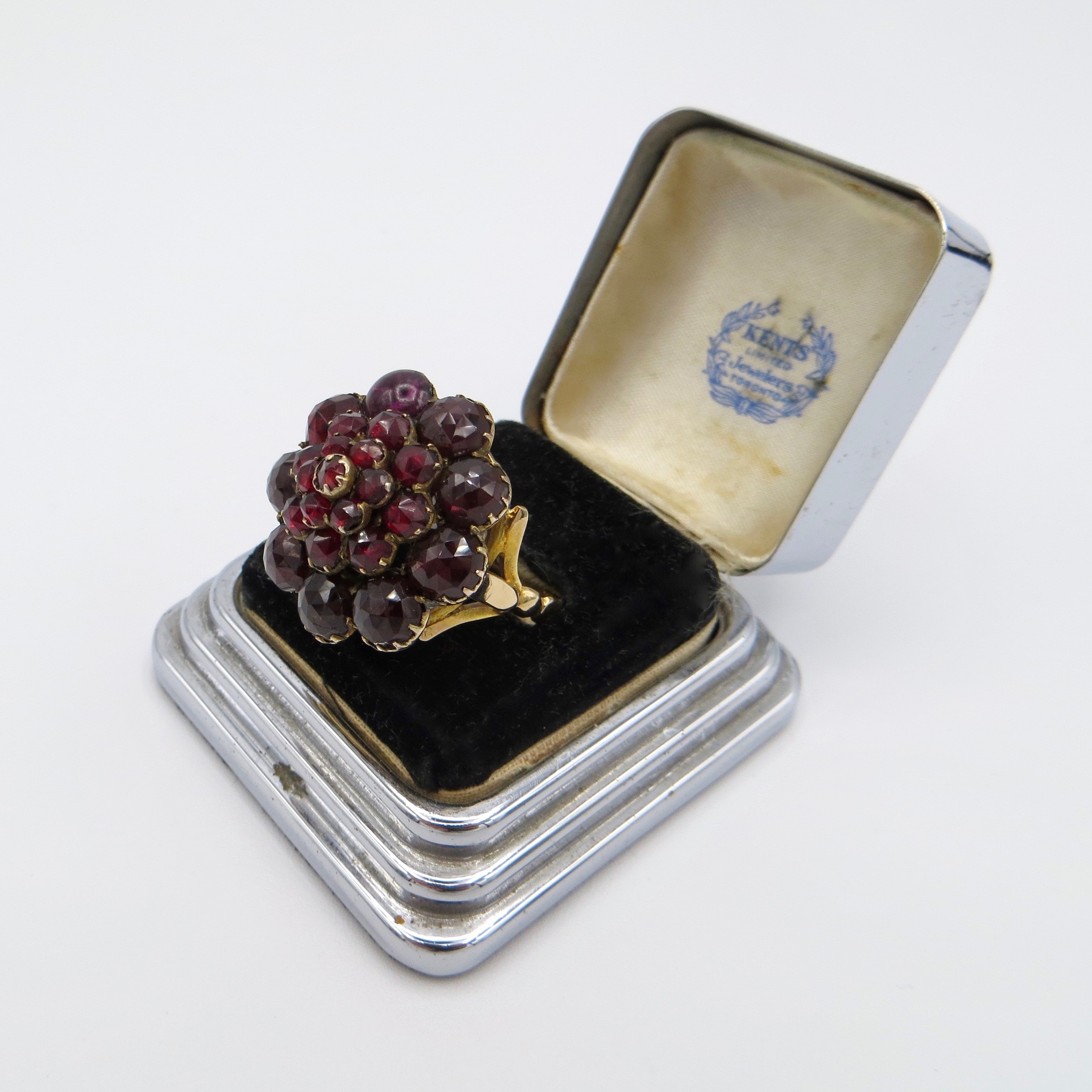 Garnet Pyramid Ring