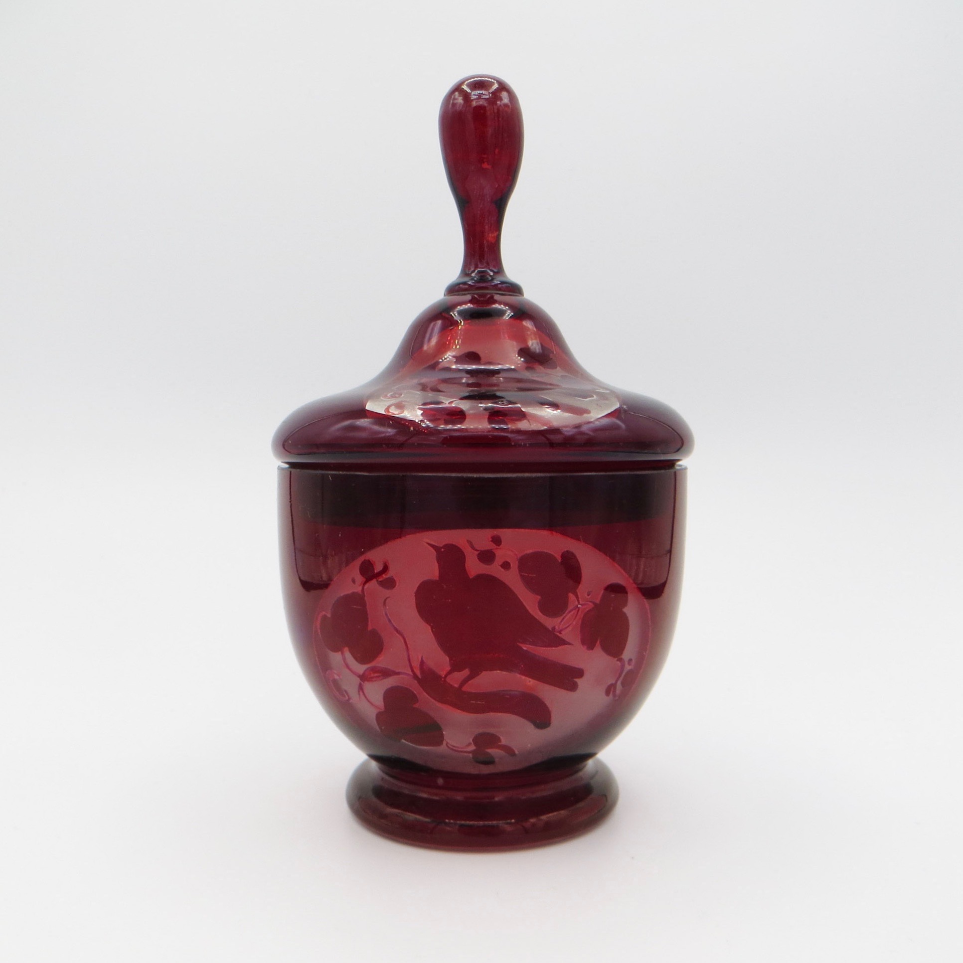 Ruby Lovebirds Candy Dish