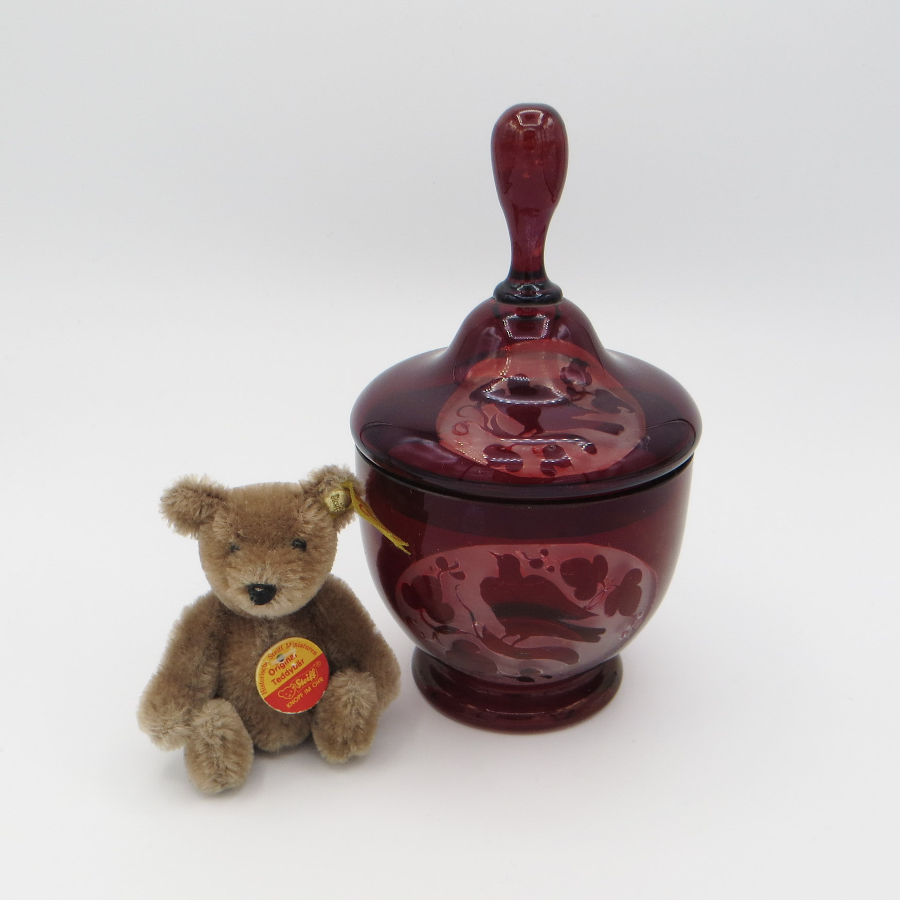 Ruby Lovebirds Candy Dish