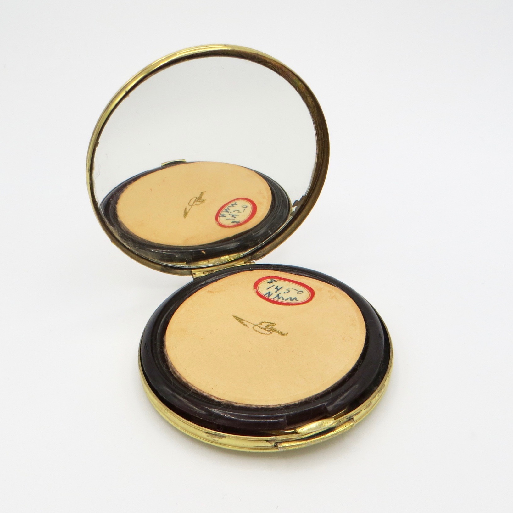 Sterling Vermeil Heart Compact