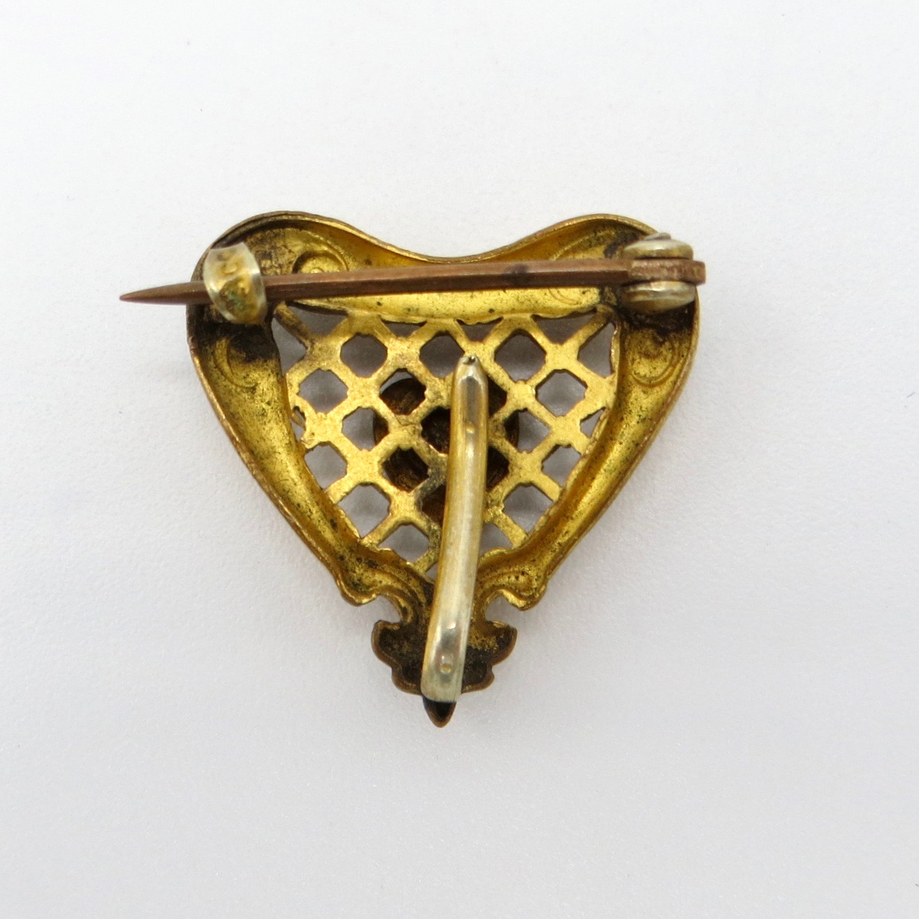 Victorian Heart Watch Pin 