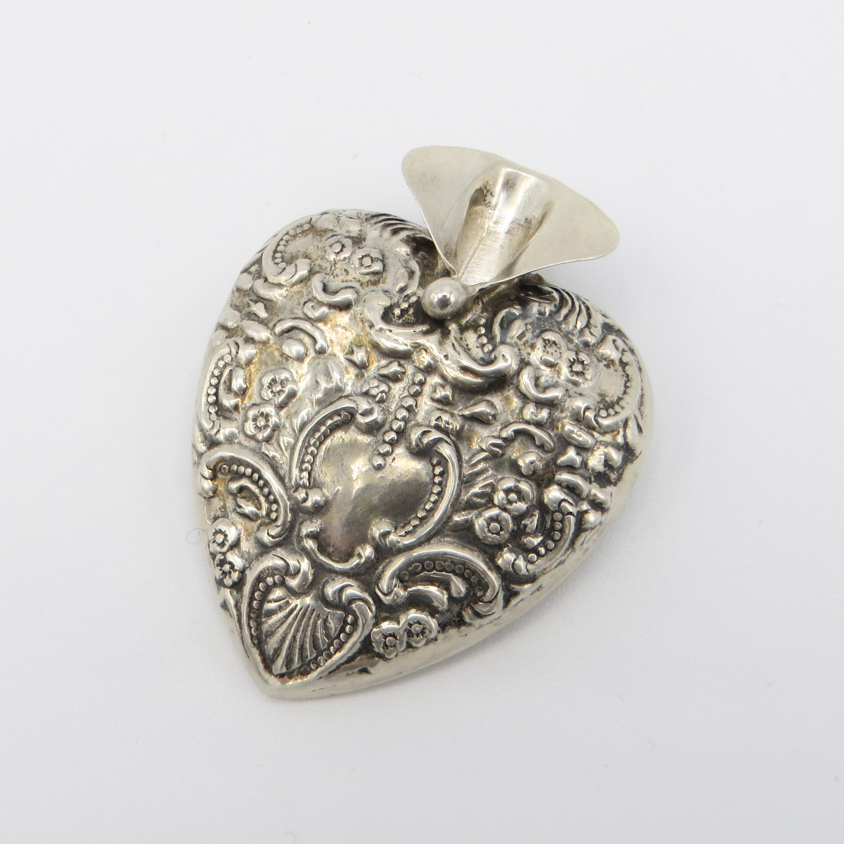 Sterling Silver Heart Boutonniere