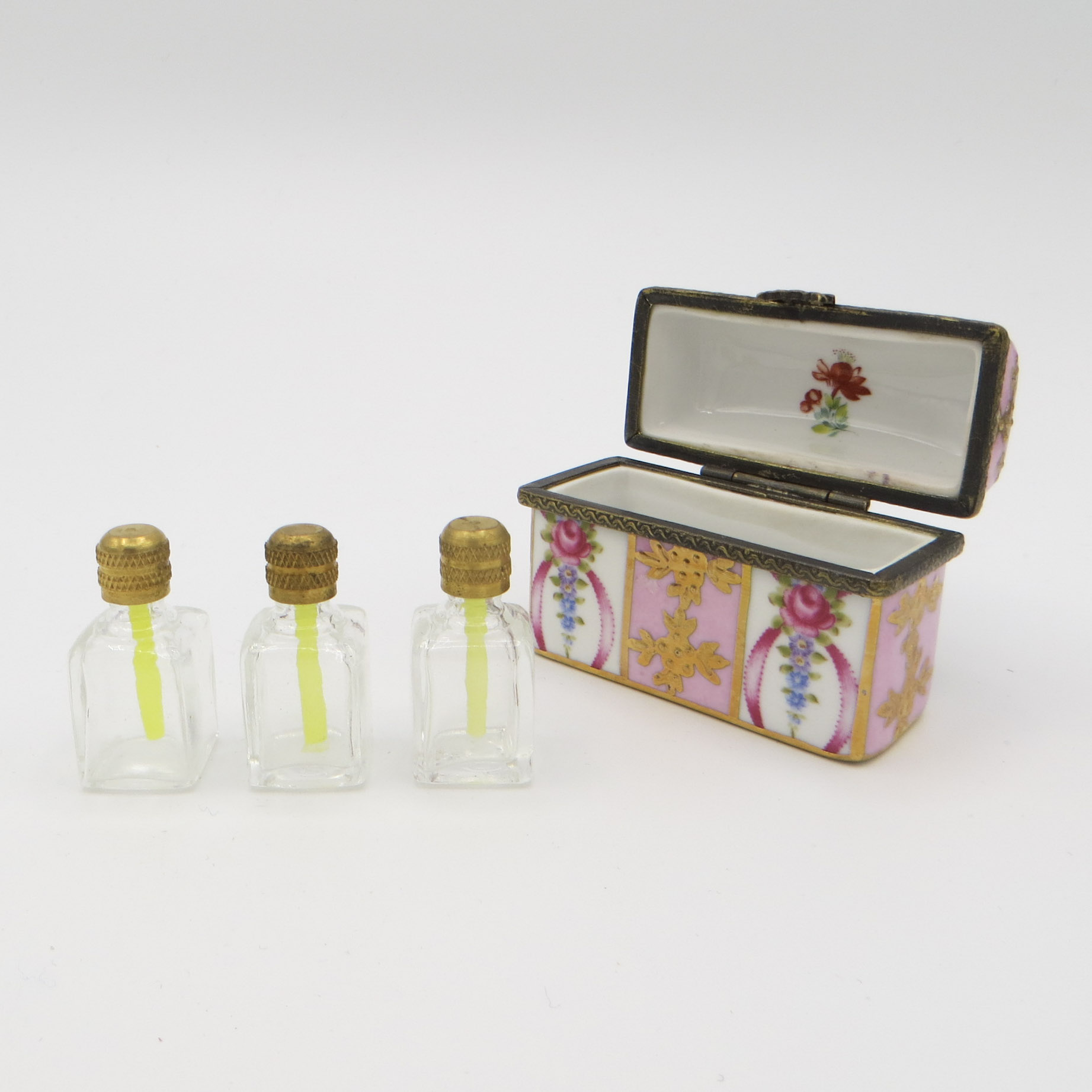 Limoges Dresser Box & Scent Bottles