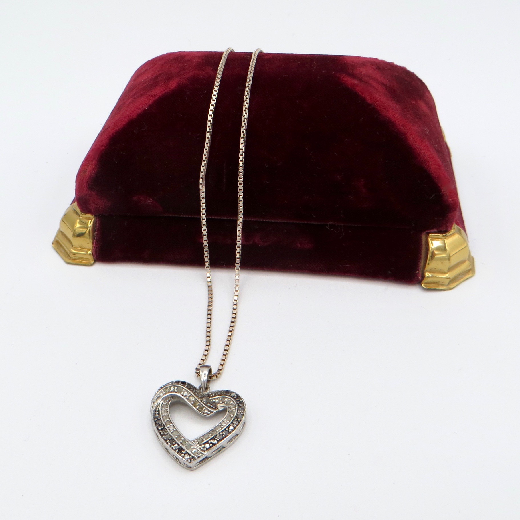 Sterling Silver & Crystal Heart Necklace – Antiques On Queen